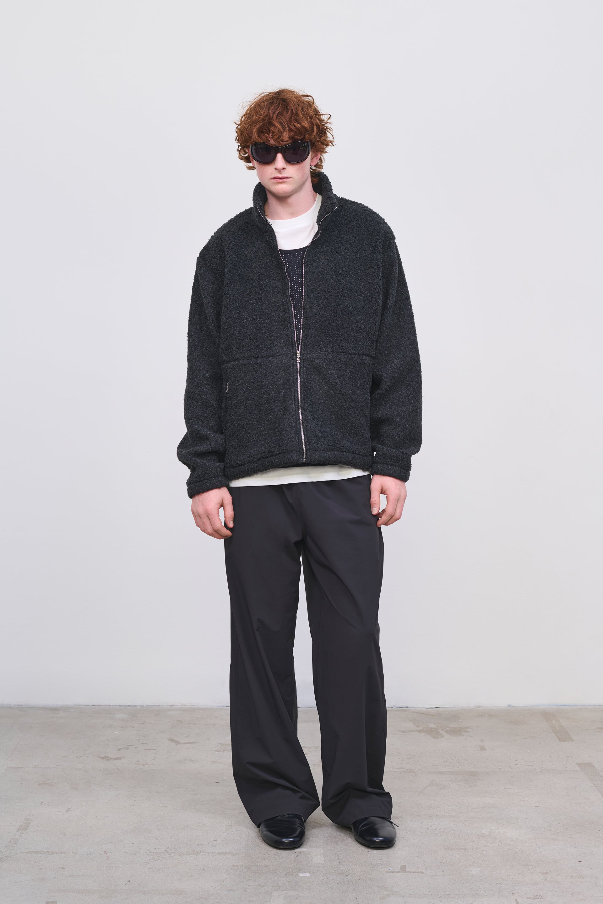 Literary Sport | Men's Full-Zip Wooly Fleece Jacket - Jean Fleece in Charcoal