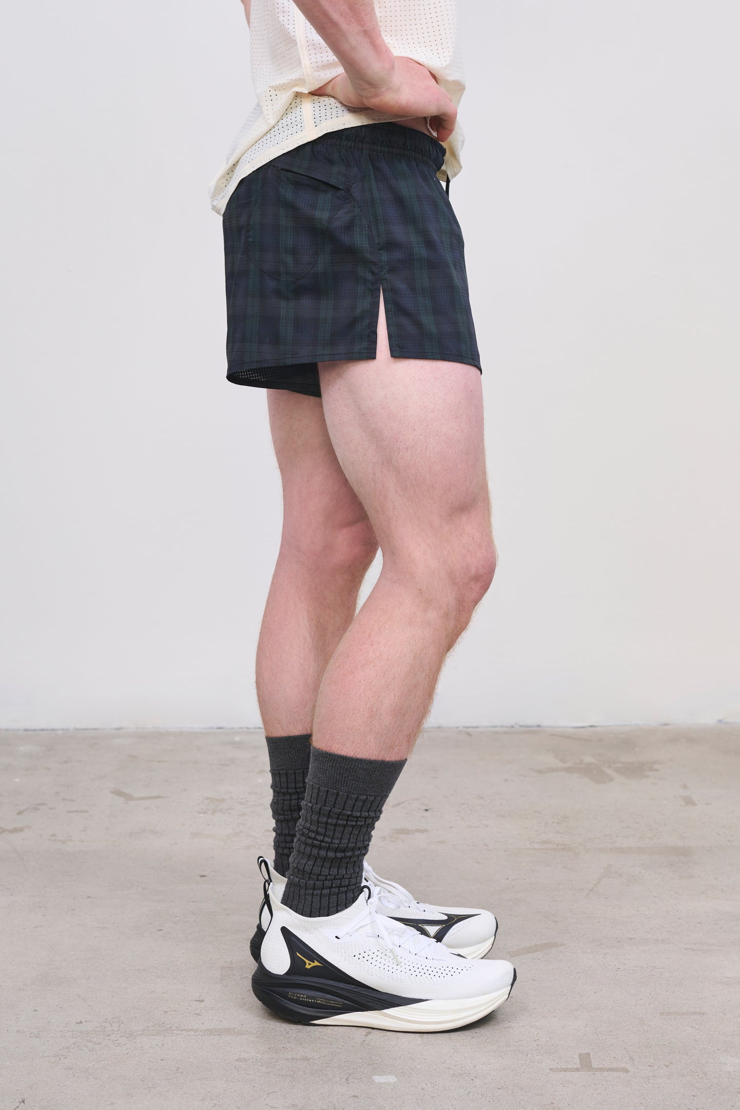 Literary Sport | Men's Running Short 3" with Liner - Morrison Short in Green Blackwatch Tartan
