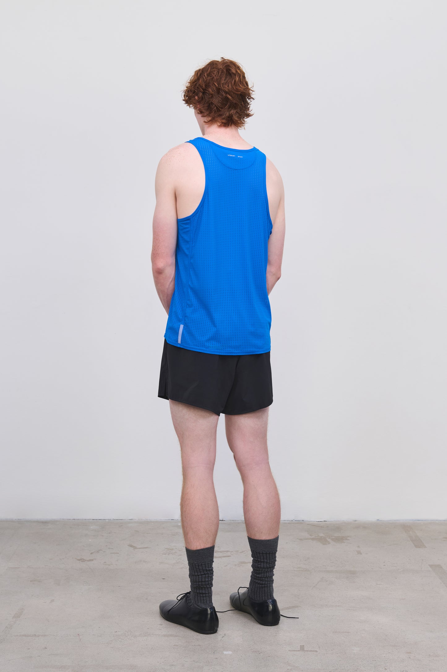 Literary Sport | Jude Mens Perforated Running Tank - Lapis