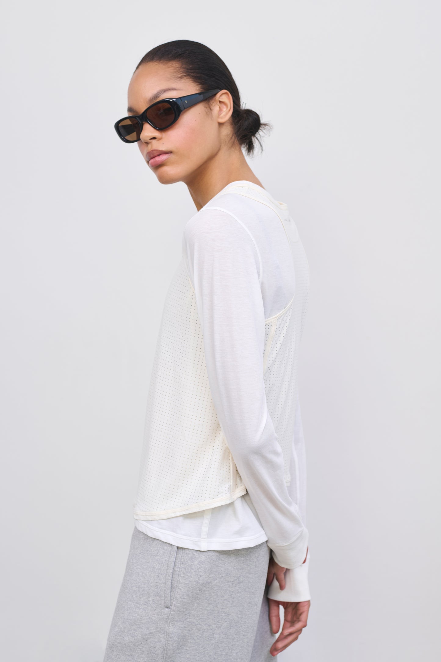 Literary Sport | Women's Oversized Long Sleeve T-Shirt - Butler Long Sleeve Shirt in White