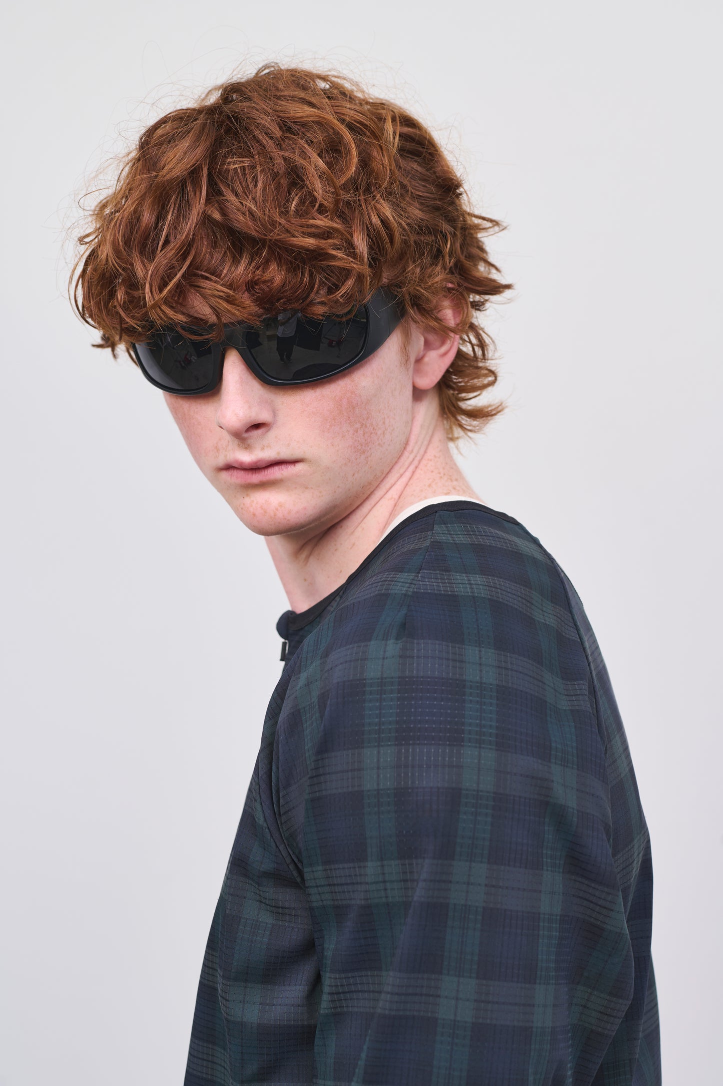 Literary Sport | Men's Lightweight Running Jacket - Leo Jacket in Green Blackwatch Tartan
