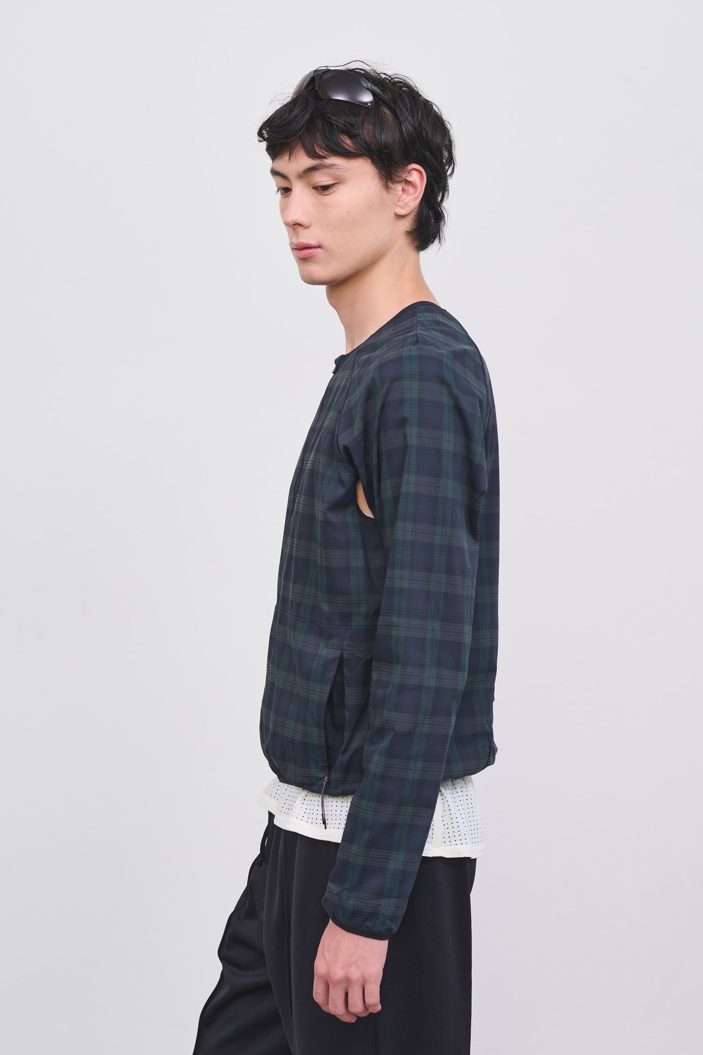 Literary Sport | Men's Lightweight Running Jacket - Leo Jacket in Green Blackwatch Tartan