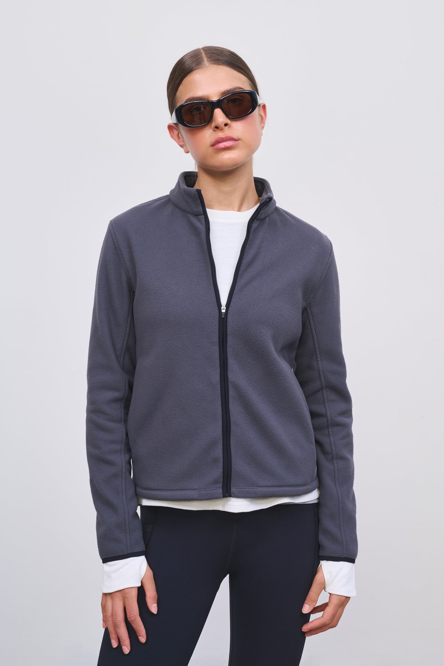 Literary Sport - Women's Polar Fleece Running Full-Zip - Lucille Fleece in Stone