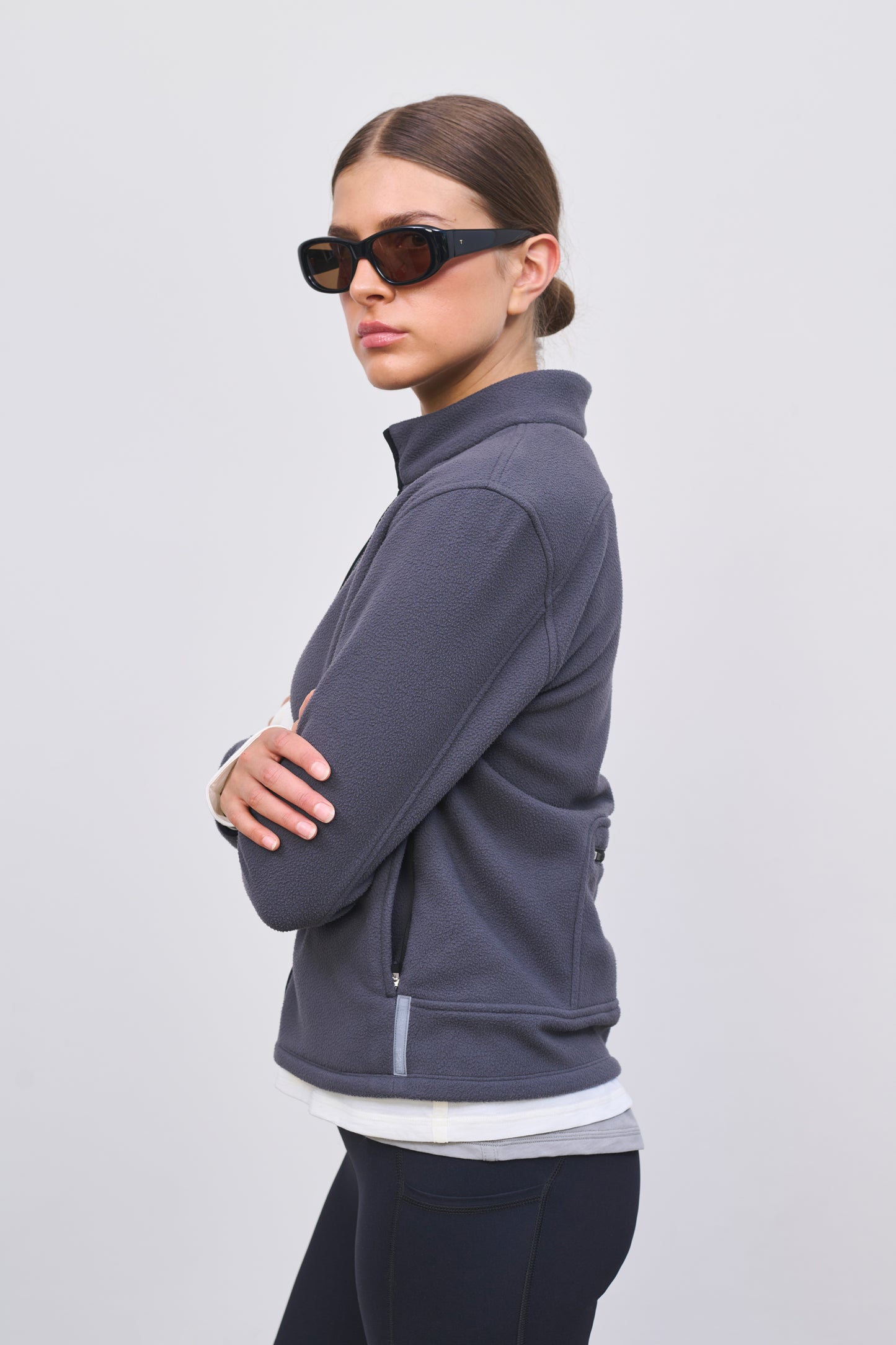 Literary Sport - Women's Polar Fleece Running Full-Zip - Lucille Fleece in Stone