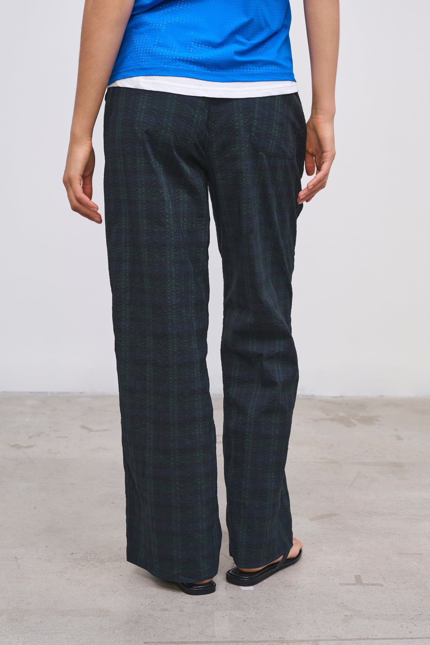 Literary Sport | Women's Full-Length Performance Pant - May Pant in Green Blackwatch Tartan