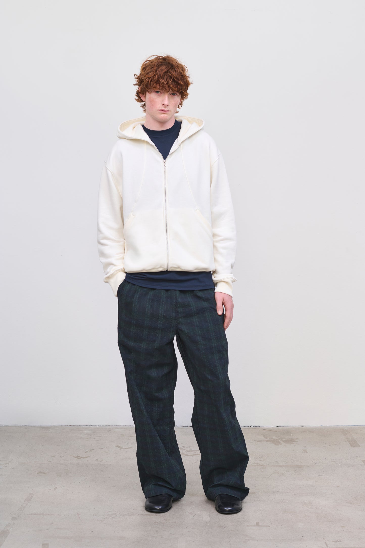 Literary Sport | Nell Mens Zip-Up Hoodie - Natural Bone