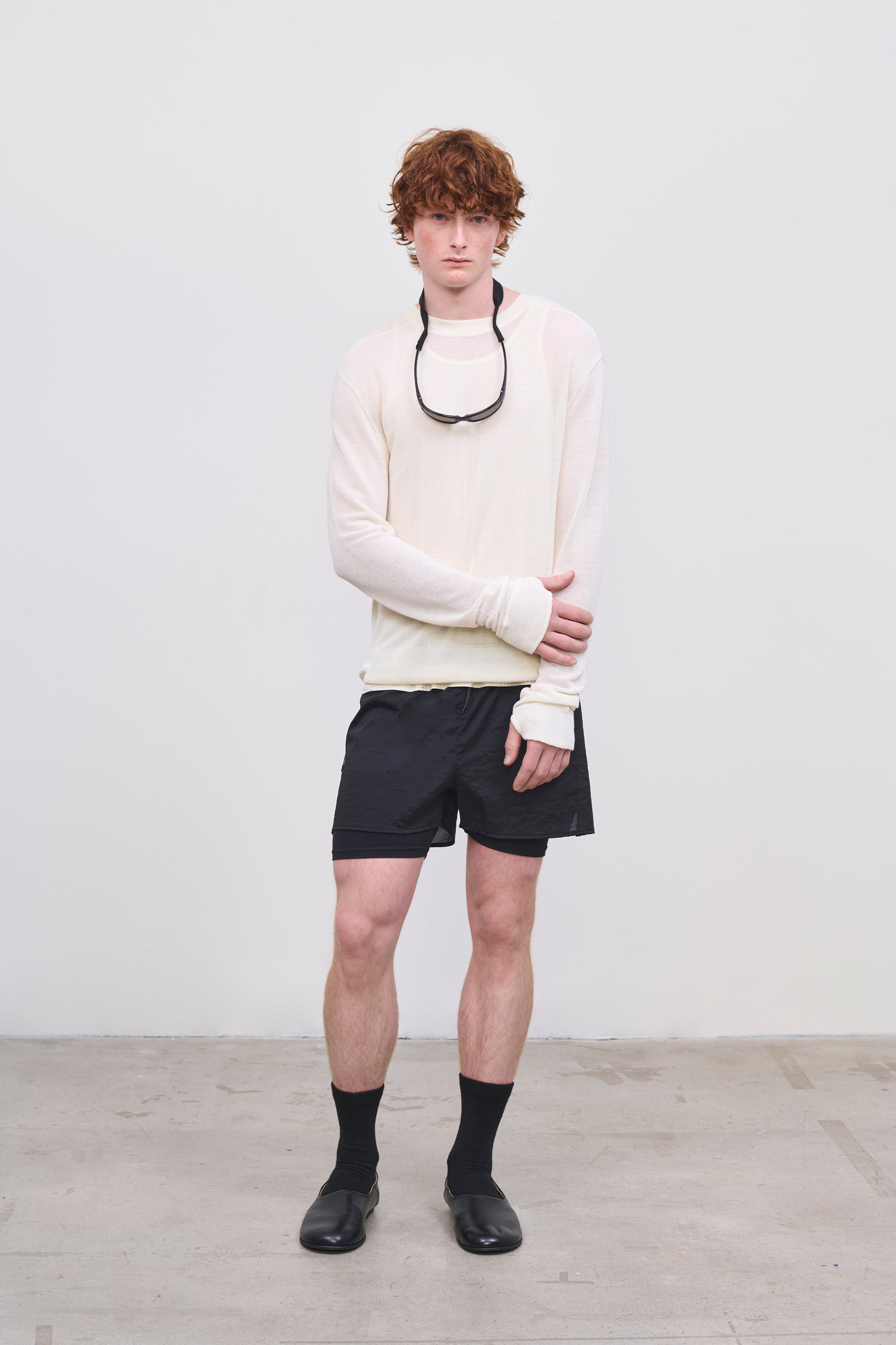 Literary Sport | Men's Long Sleeve T-Shirt in Merino Mesh - Robbie Long Sleeve T-Shirt in Natural