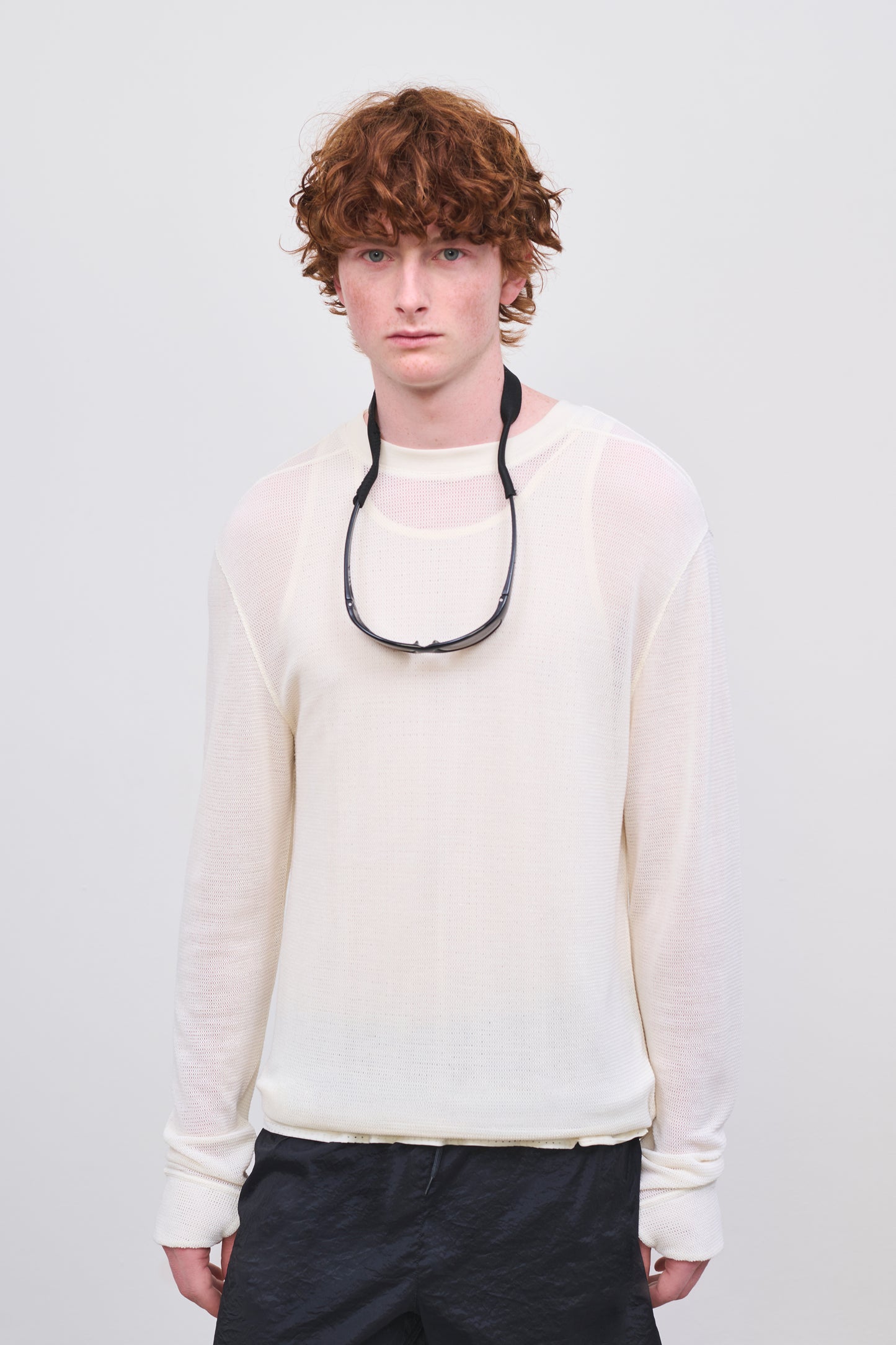 Literary Sport | Men's Long Sleeve T-Shirt in Merino Mesh - Robbie Long Sleeve T-Shirt in Natural