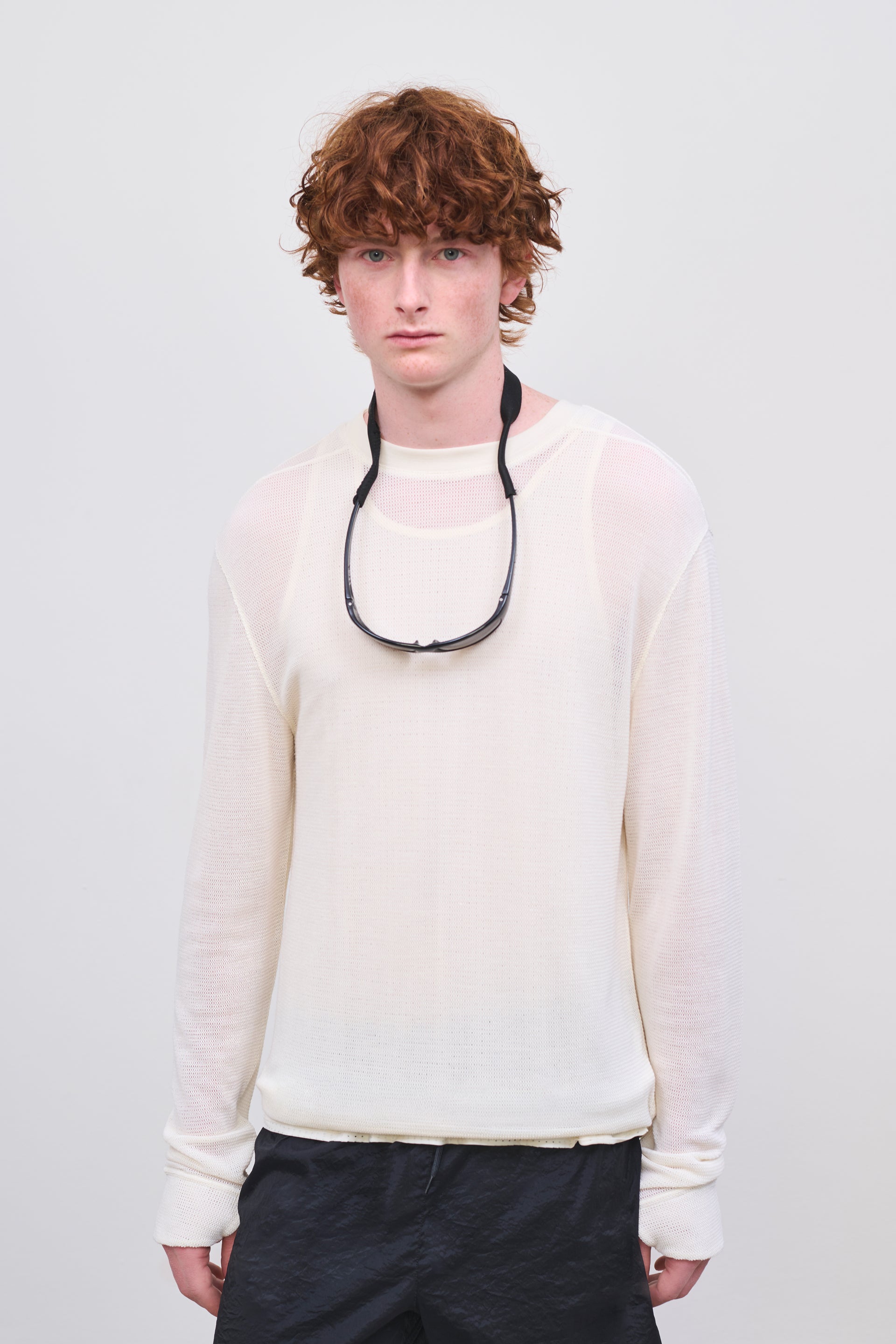 Literary Sport | Men's Long Sleeve T-Shirt in Merino Mesh - Robbie Long Sleeve T-Shirt in Natural