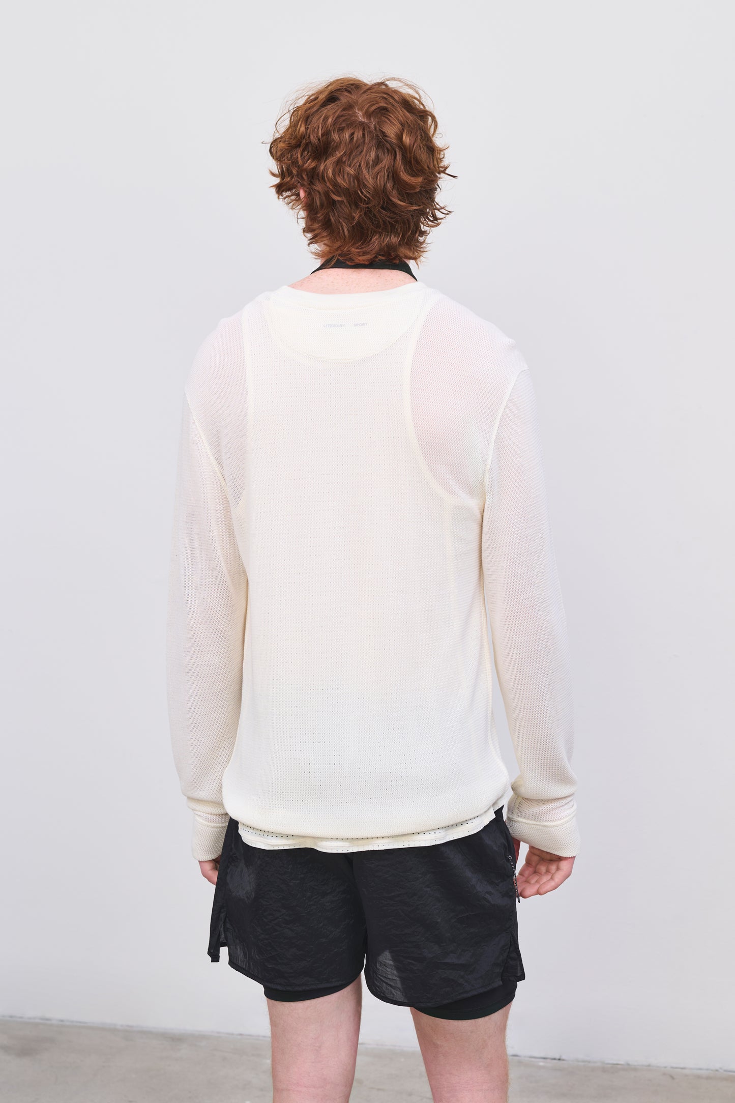 Literary Sport | Men's Long Sleeve T-Shirt in Merino Mesh - Robbie Long Sleeve T-Shirt in Natural