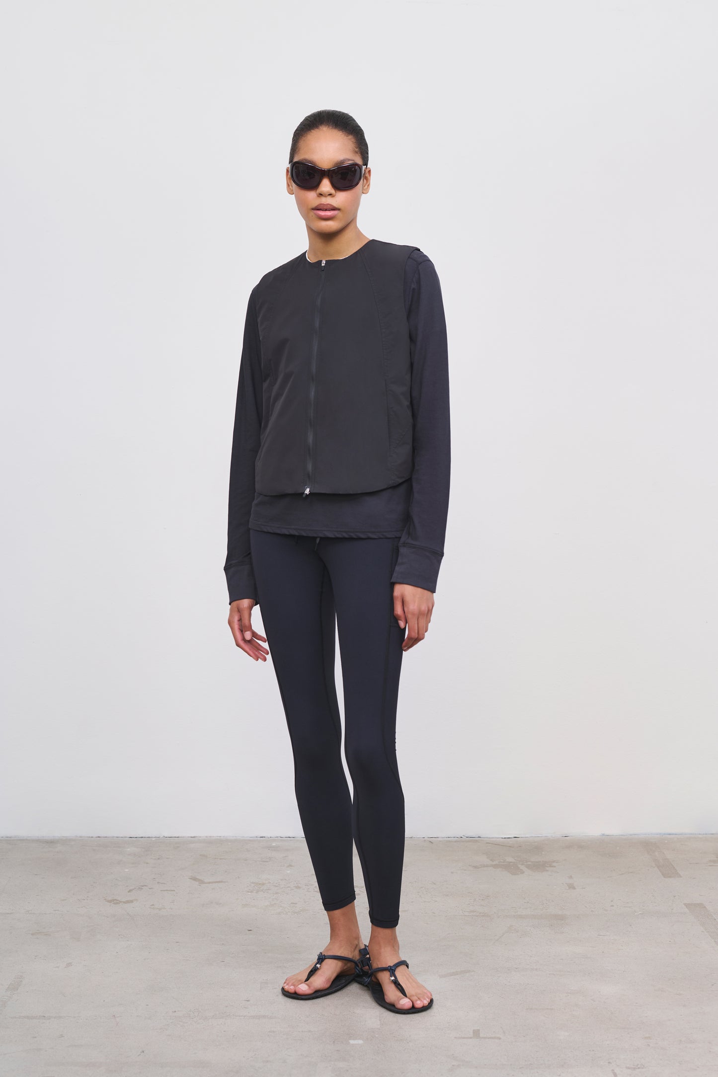 Literary Sport | Women's Packable Insulated Running Vest - Sophie Vest in Black