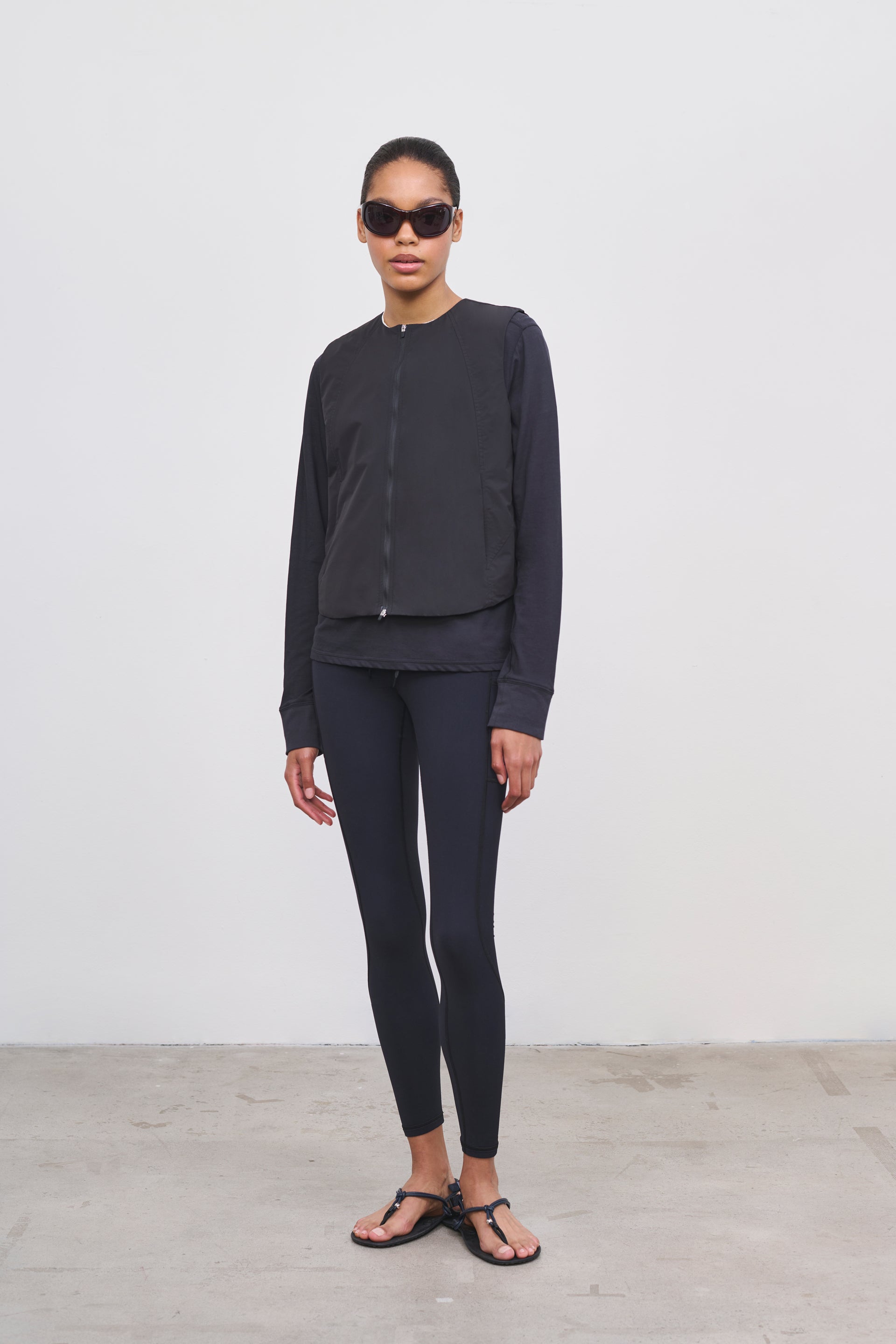 Literary Sport | Women's Packable Insulated Running Vest - Sophie Vest in Black