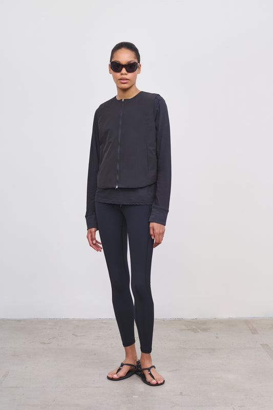 Literary Sport | Women's Packable Insulated Running Vest - Sophie Vest in Black