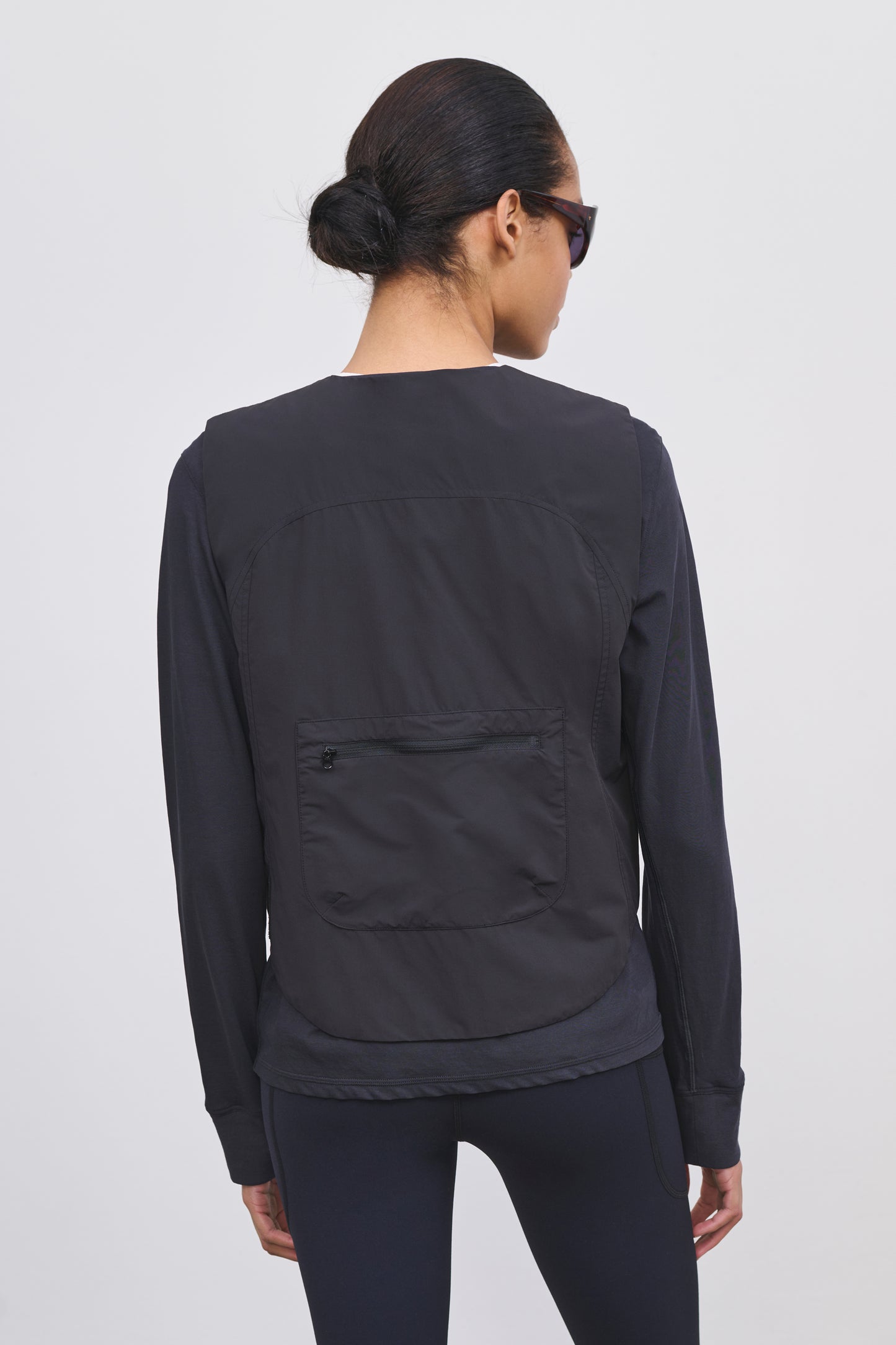 Literary Sport | Women's Packable Insulated Running Vest - Sophie Vest in Black