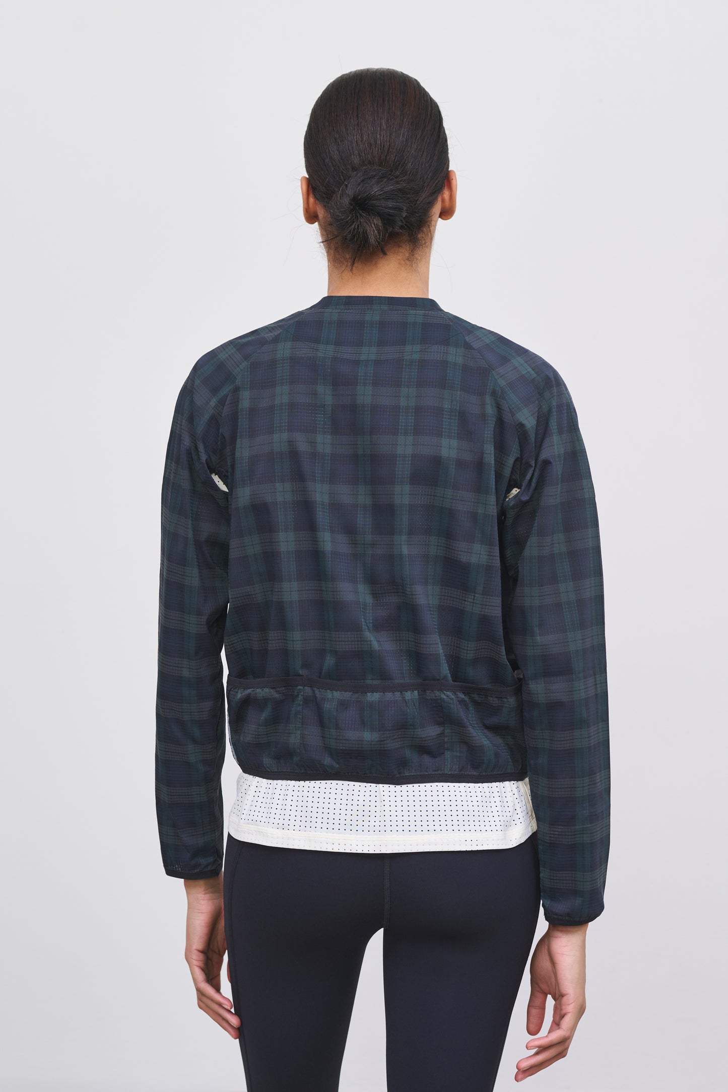 Literary Sport | Womens Lightweight Running Jacket - Tove Jacket in Green Blackwatch Tartan 