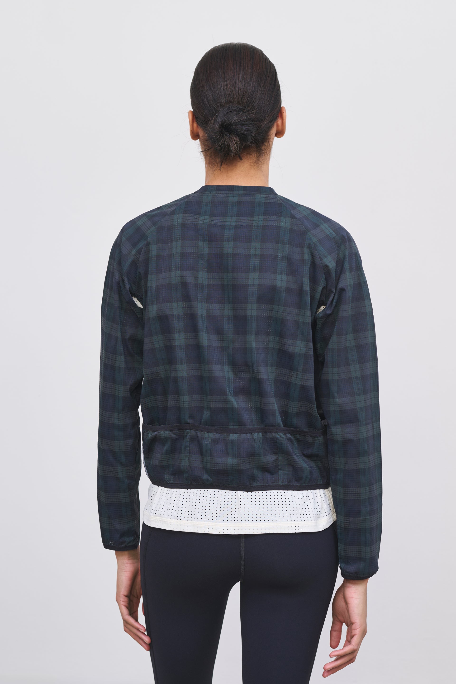 Literary Sport | Womens Lightweight Running Jacket - Tove Jacket in Green Blackwatch Tartan 