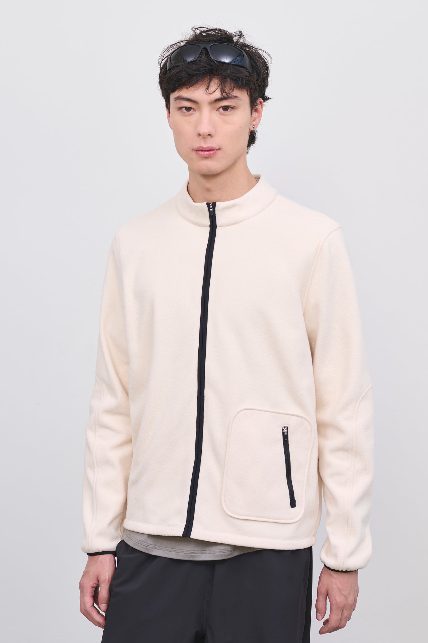 Literary Sport | Men's Polar Fleece Full-Zip Jacket - Watts Fleece in Natural