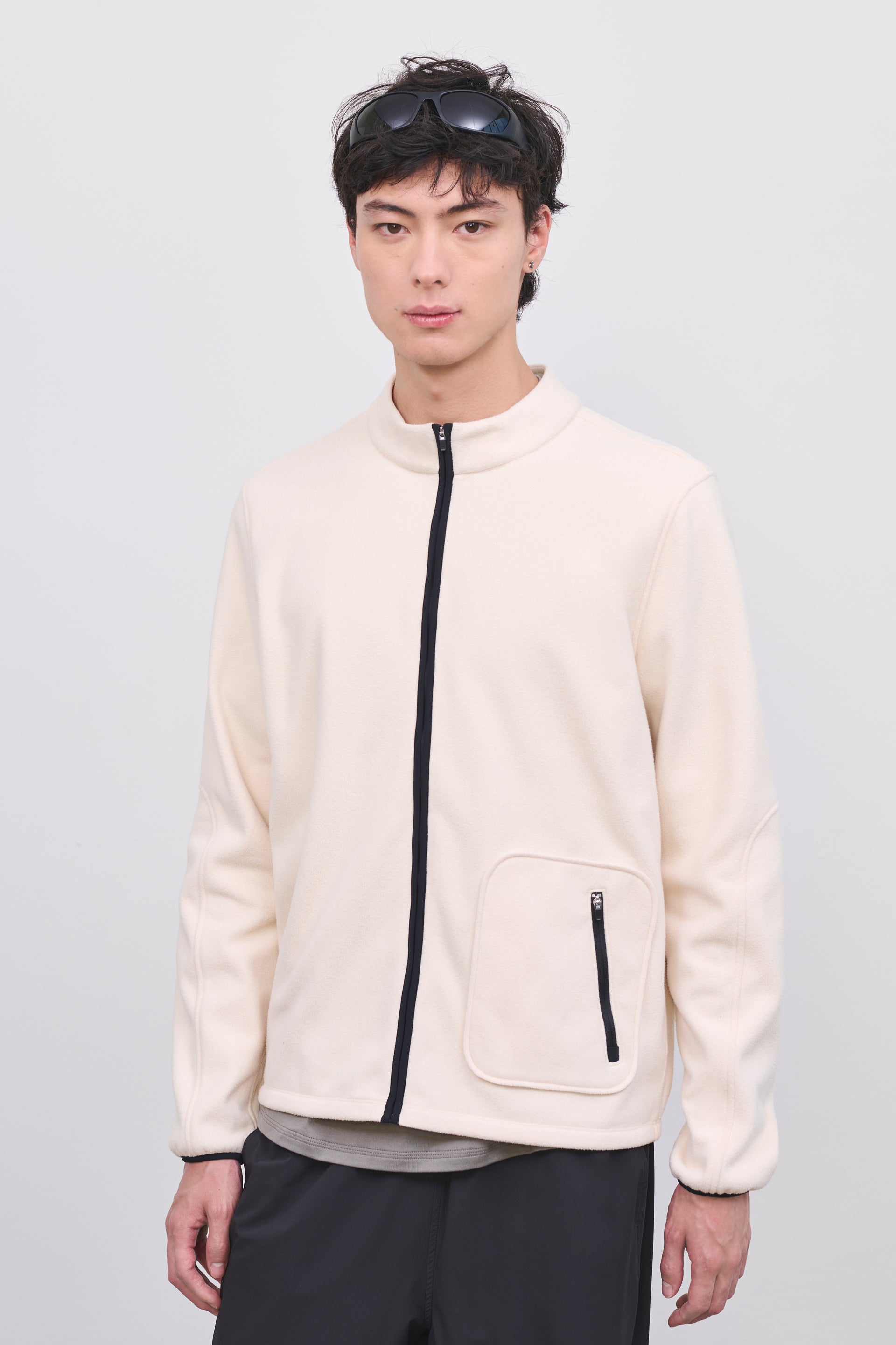 Literary Sport | Men's Polar Fleece Full-Zip Jacket - Watts Fleece in Natural