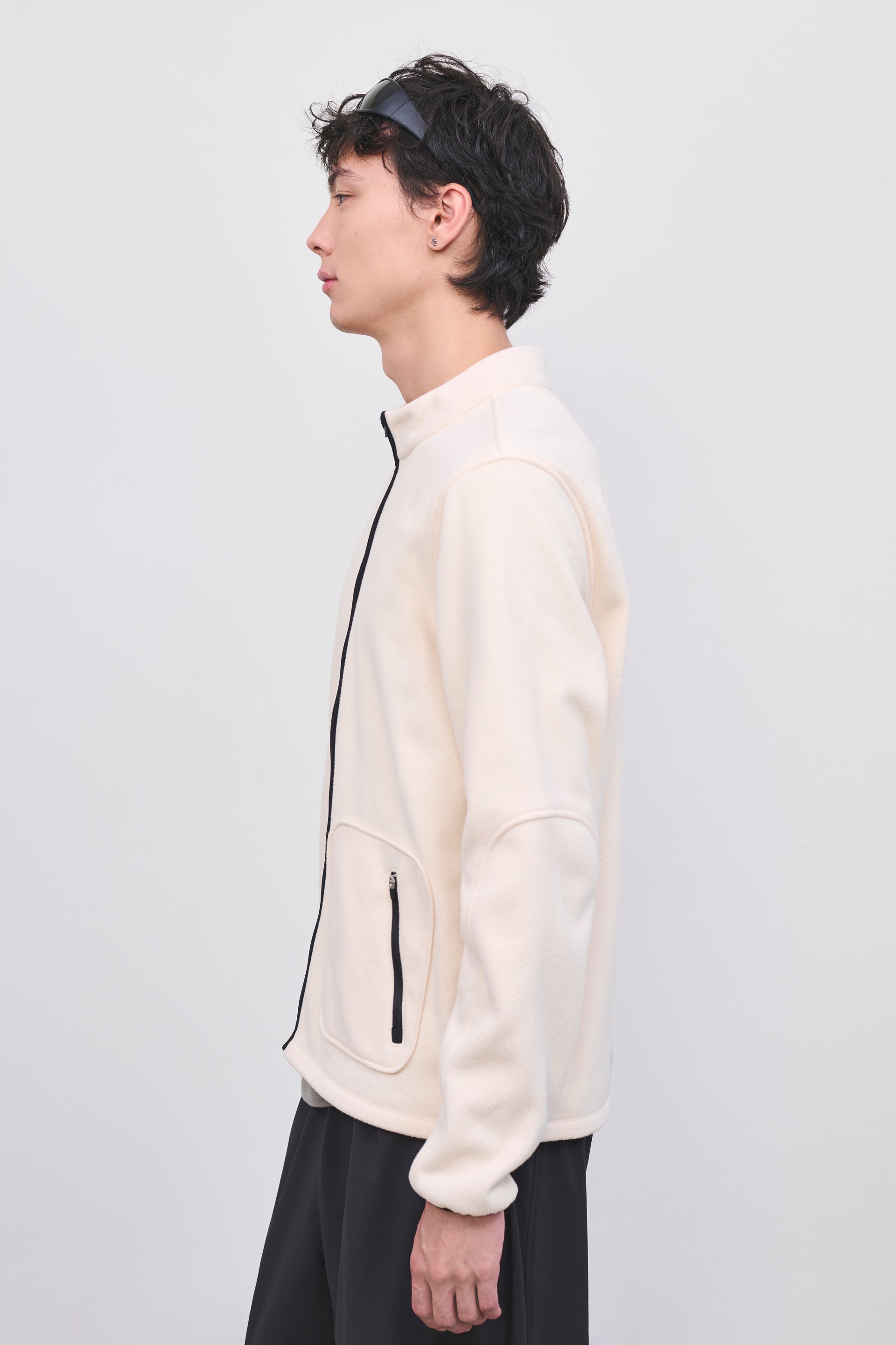 Literary Sport | Men's Polar Fleece Full-Zip Jacket - Watts Fleece in Natural