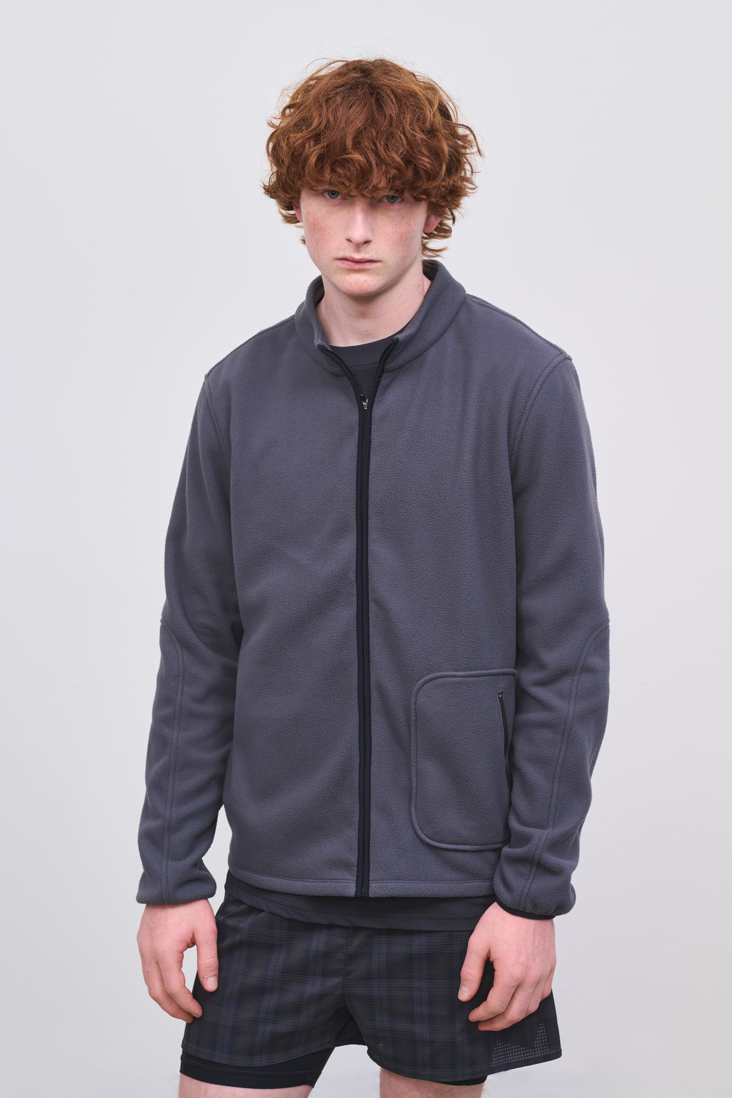Literary Sport | Men's Polar Fleece Full-Zip Jacket - Watts Fleece in Stone