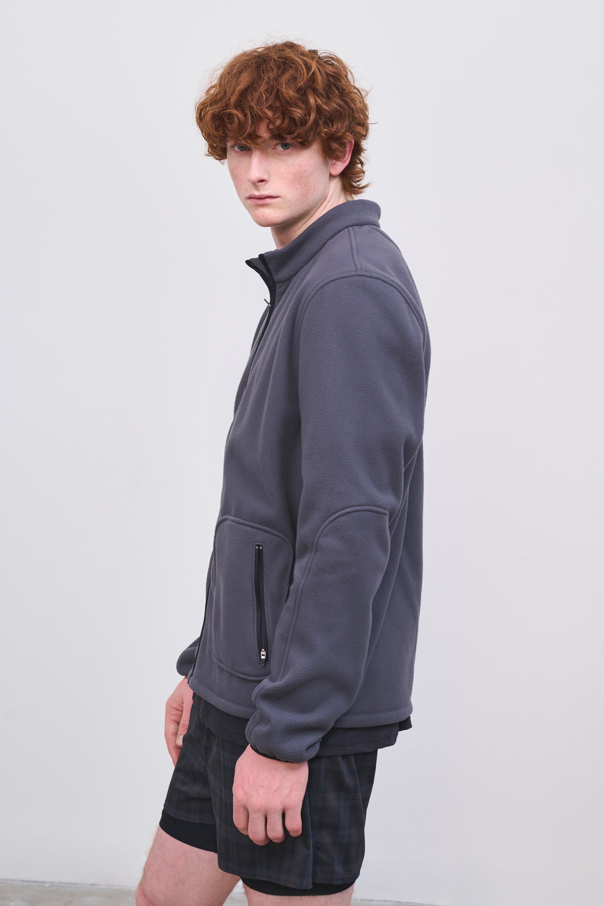 Literary Sport | Men's Polar Fleece Full-Zip Jacket - Watts Fleece in Stone