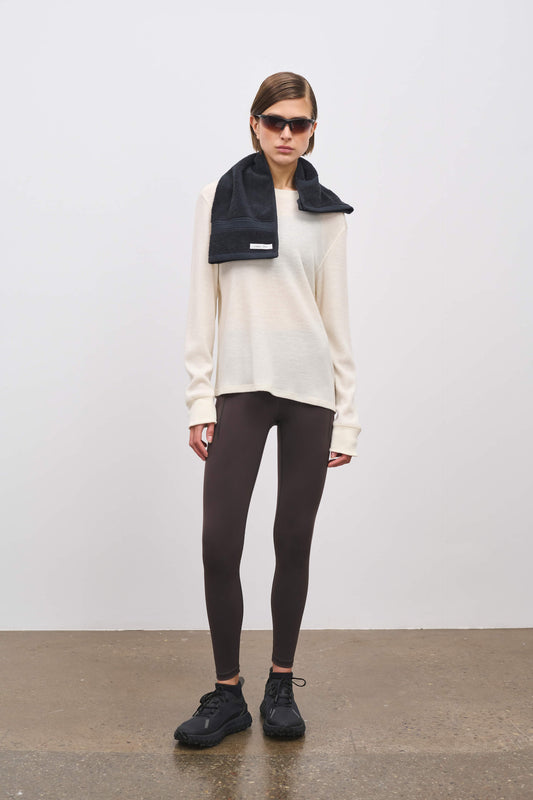 Literary Sport - Marcel Womens Merino Wool Long Sleeve T-Shirt - Bone
