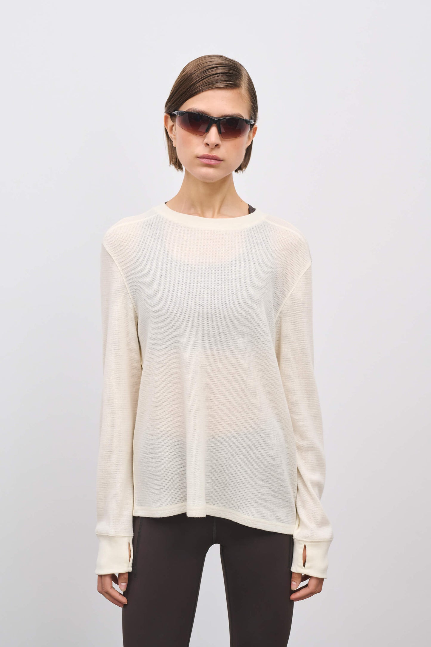 Literary Sport - Marcel Womens Merino Wool Long Sleeve T-Shirt - Bone