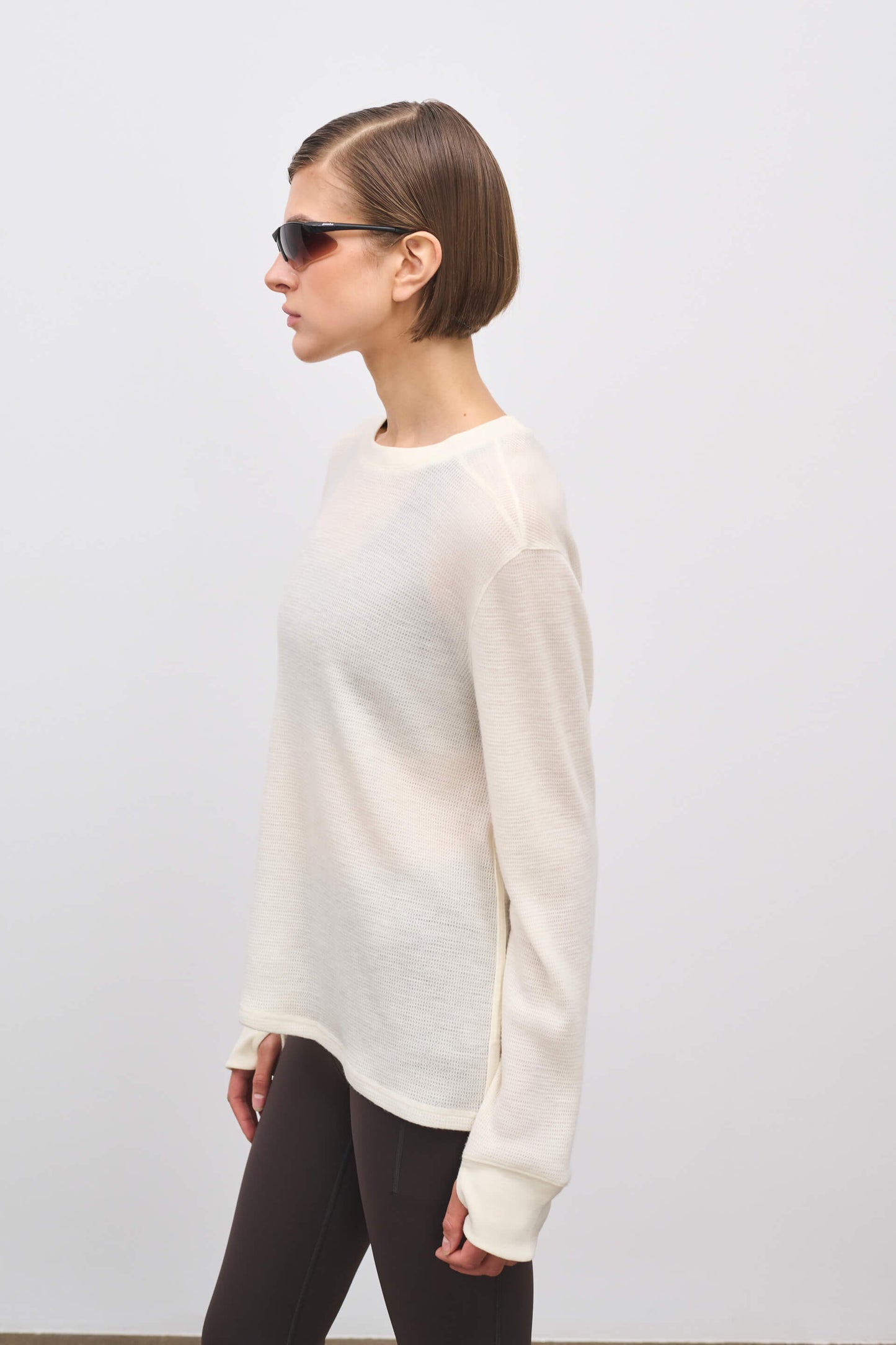 Literary Sport - Marcel Womens Merino Wool Long Sleeve T-Shirt - Bone