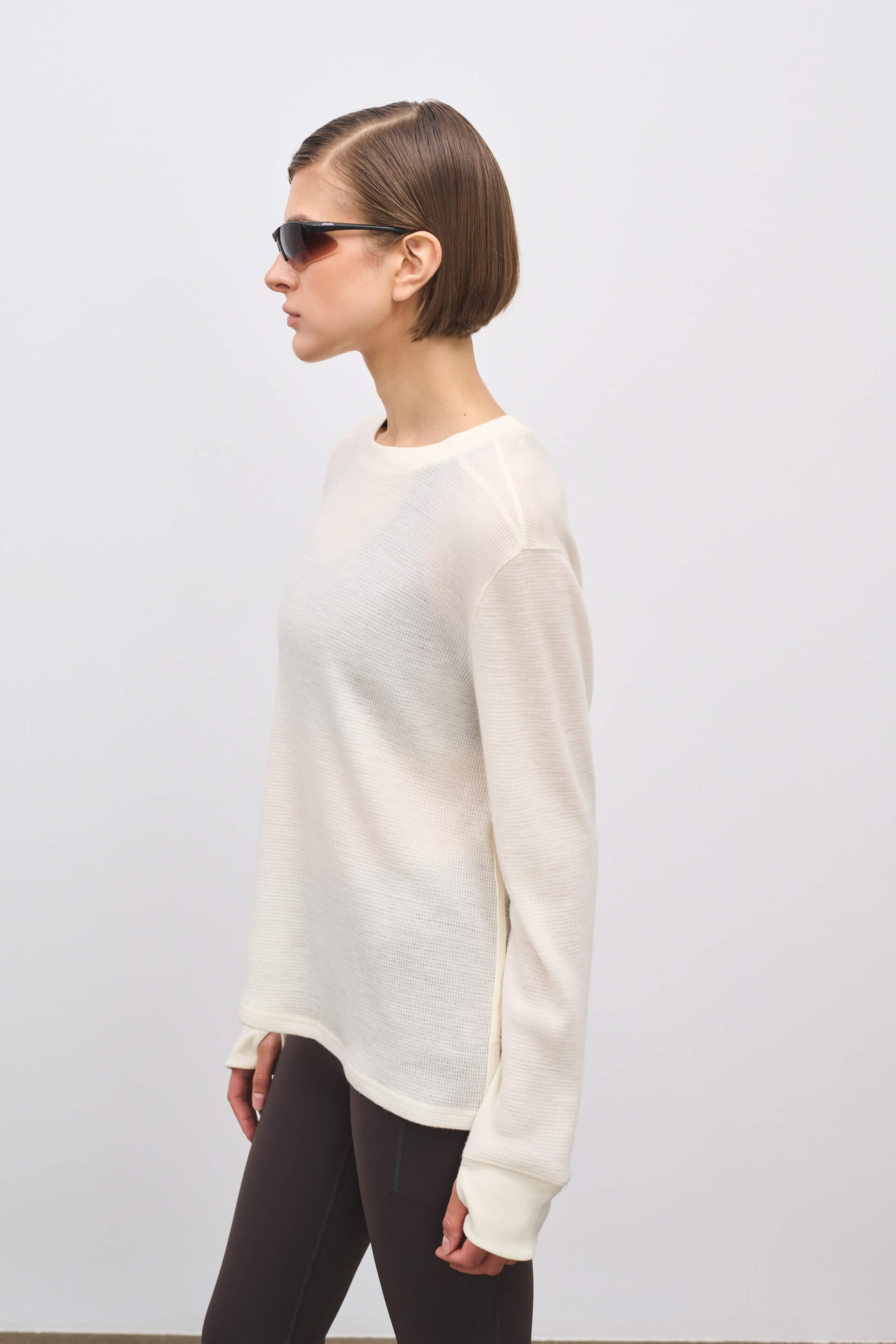Literary Sport - Marcel Womens Merino Wool Long Sleeve T-Shirt - Bone