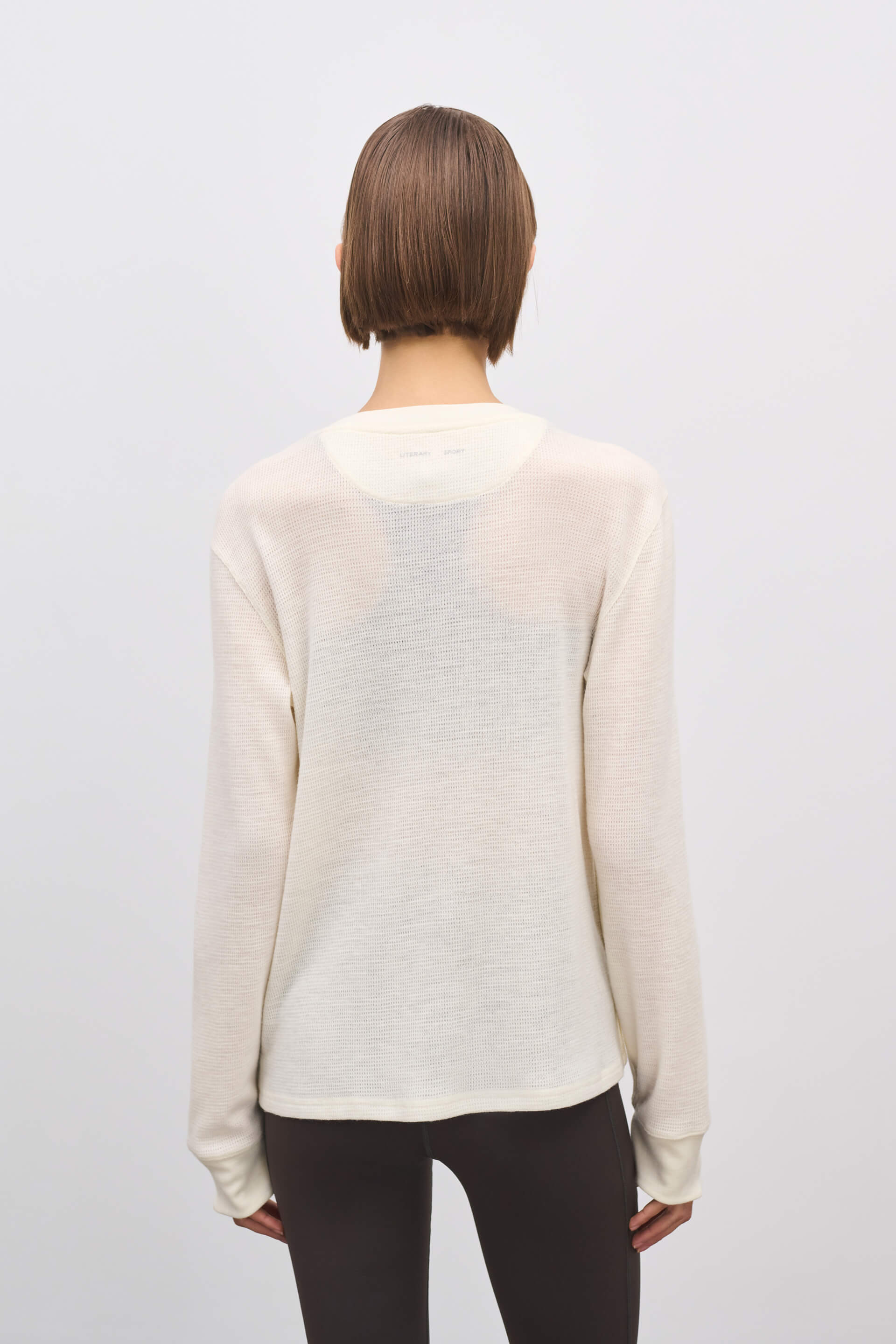 Literary Sport - Marcel Womens Merino Wool Long Sleeve T-Shirt - Bone