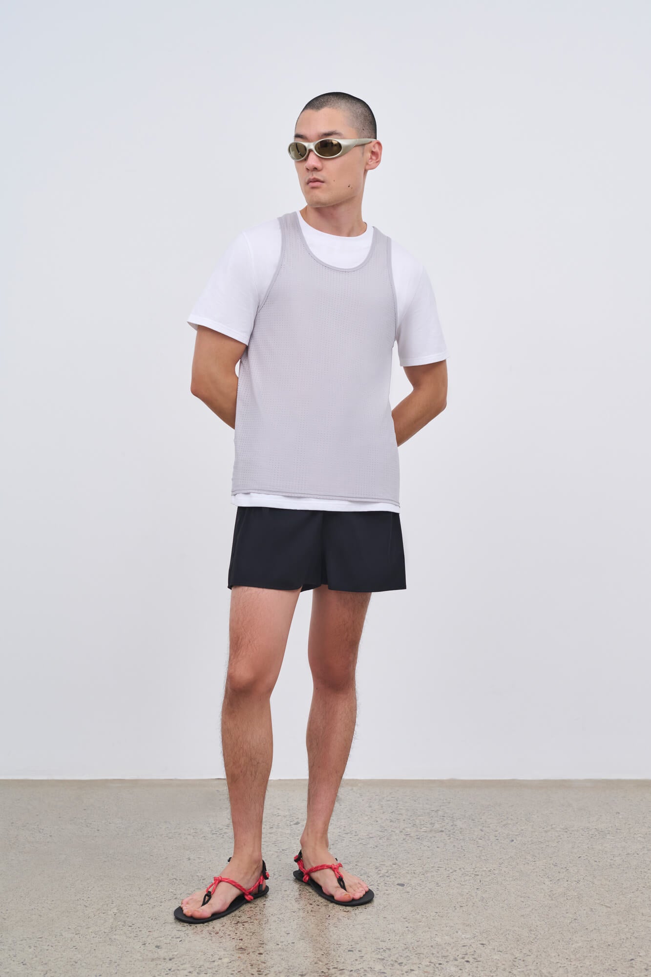 Literary Sport - Mens Myles Run Short with Brief - Black with Black Brief