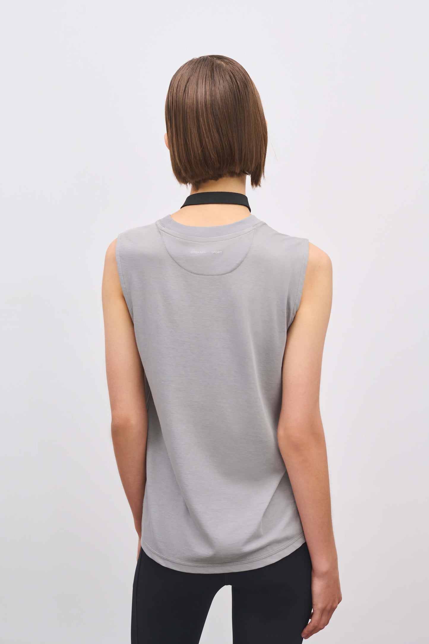 Literary Sport | Naomi Sleeveless Running T-Shirt - Steel Grey