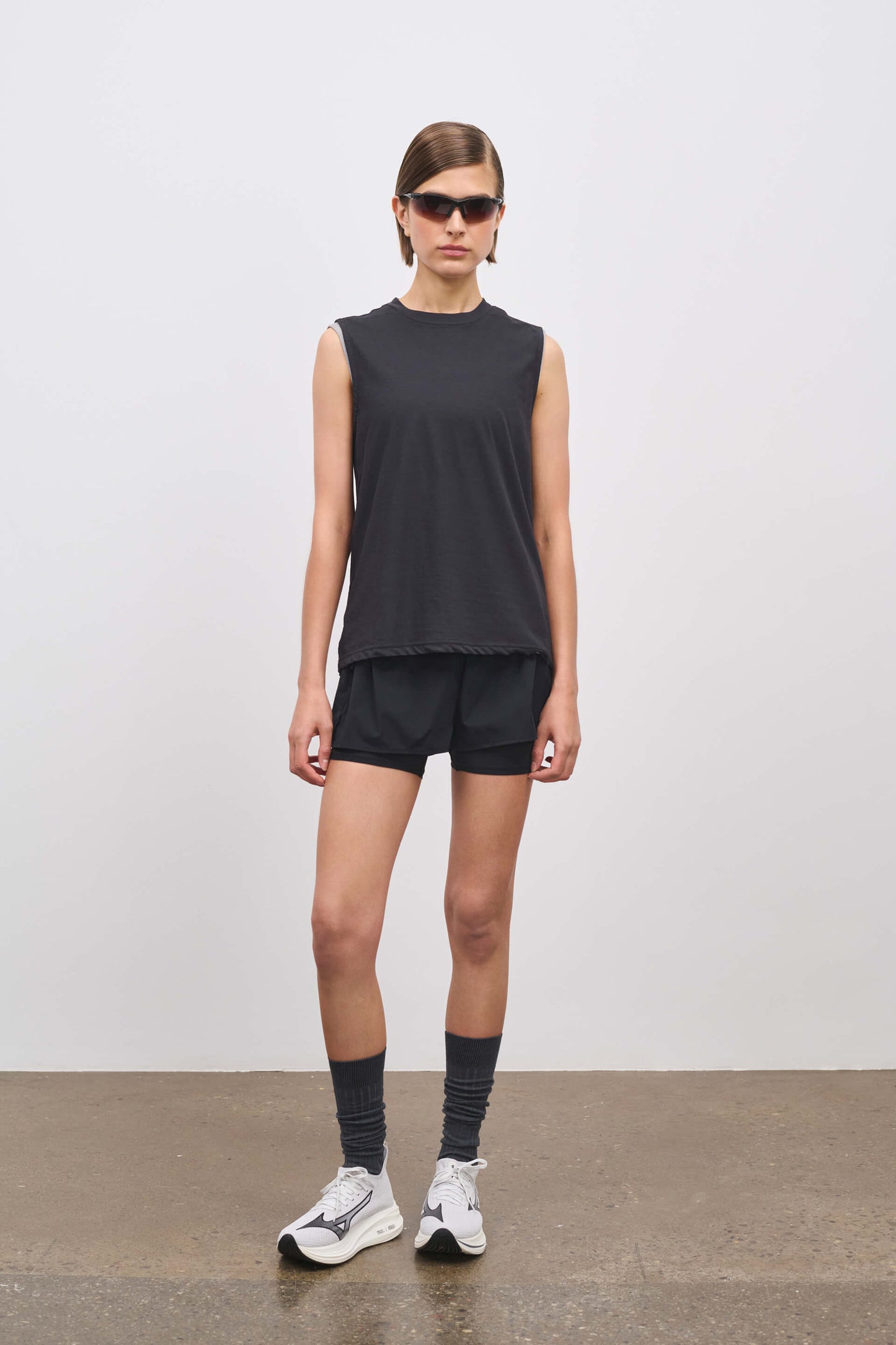 Literary Sport | Naomi Sleeveless Running T-Shirt - Black