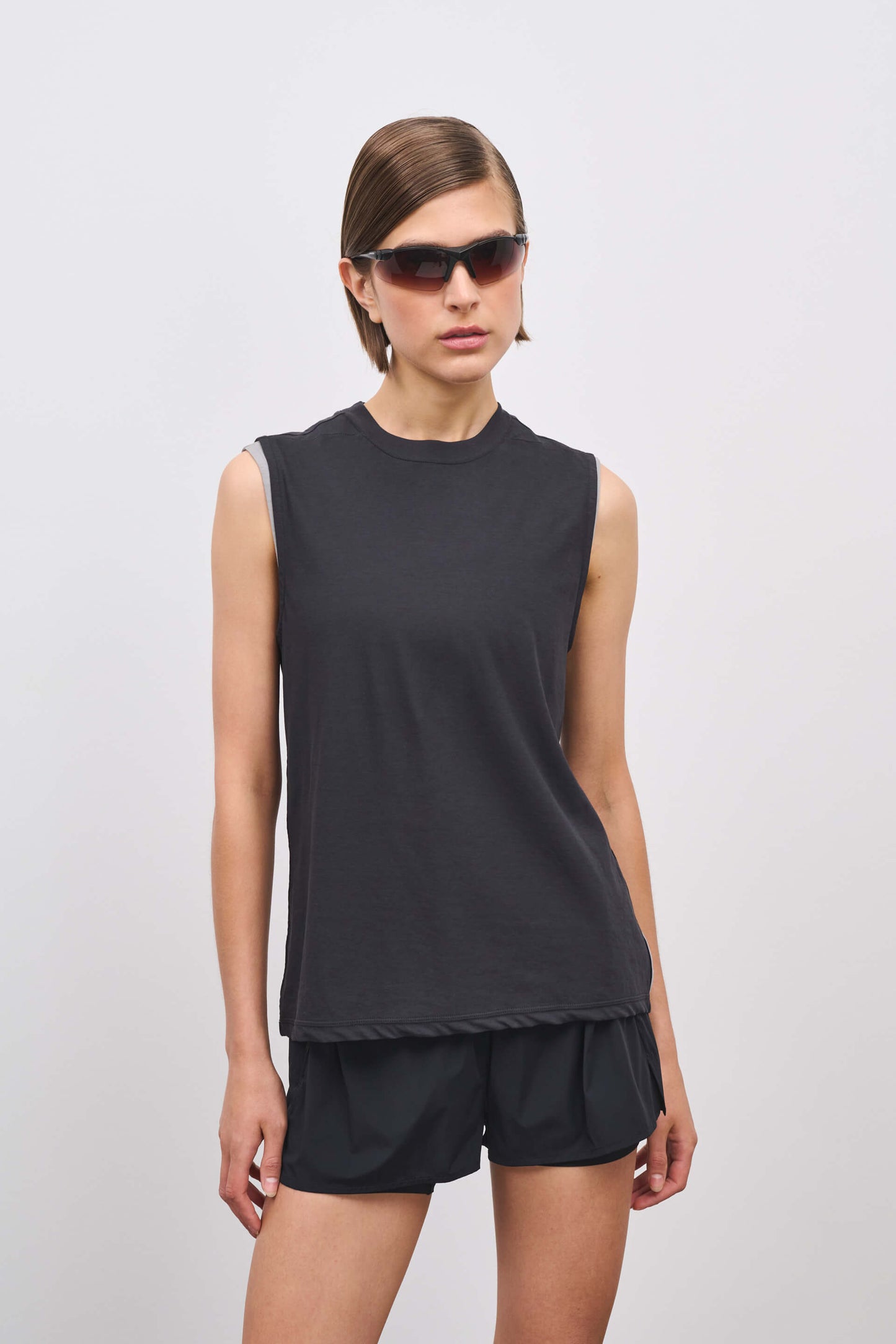 Literary Sport | Naomi Sleeveless Running T-Shirt - Black