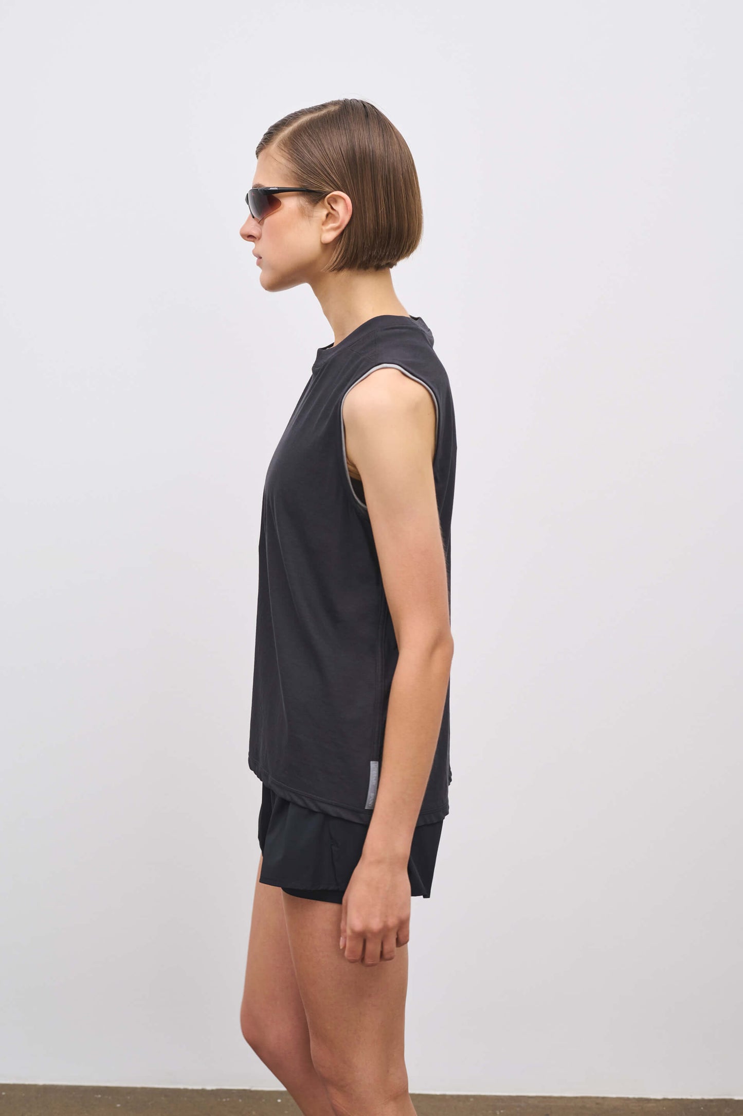 Literary Sport | Naomi Sleeveless Running T-Shirt - Black