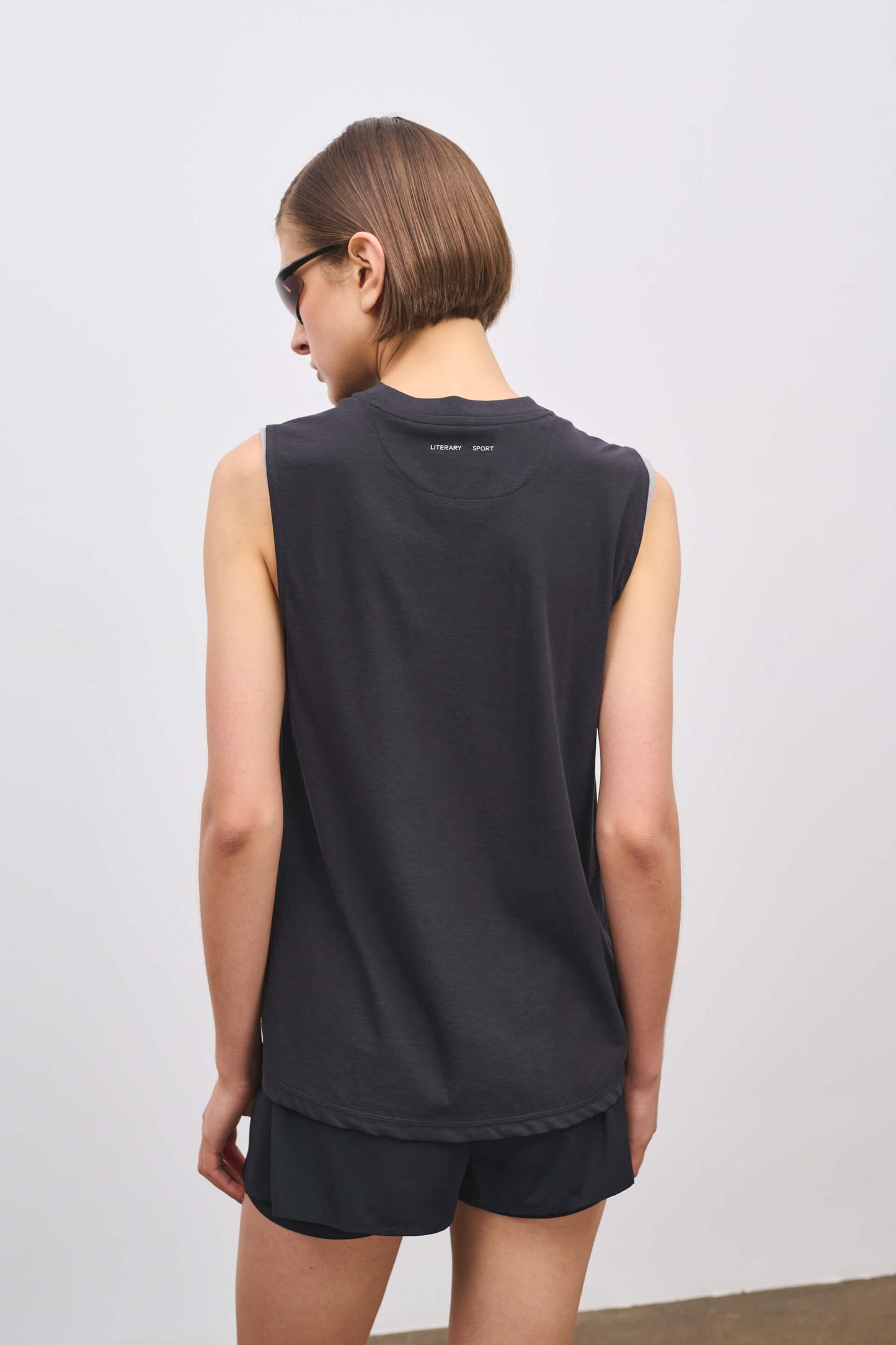 Literary Sport | Naomi Sleeveless Running T-Shirt - Black