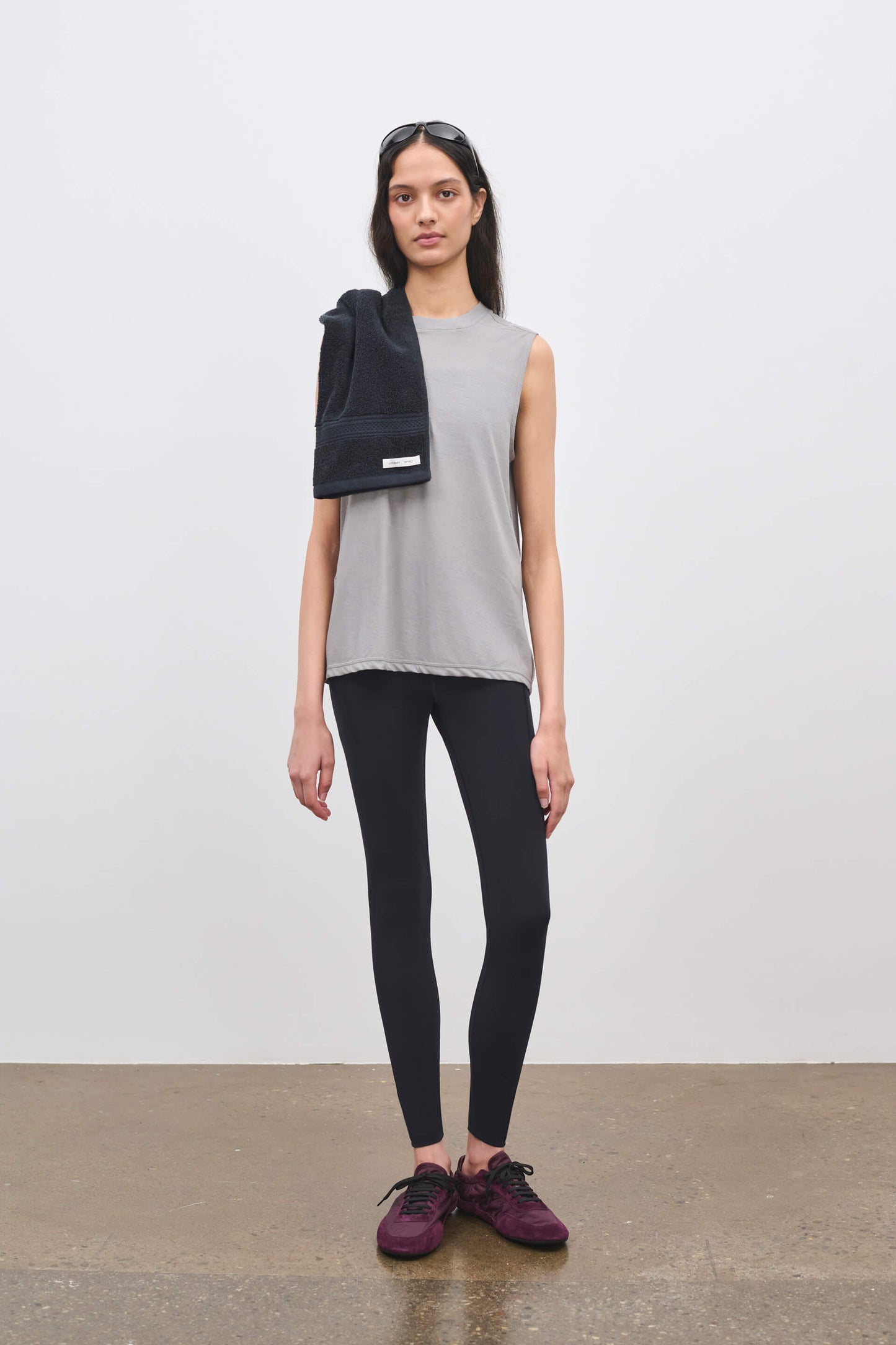 Literary Sport | Naomi Sleeveless Running T-Shirt - Steel Grey