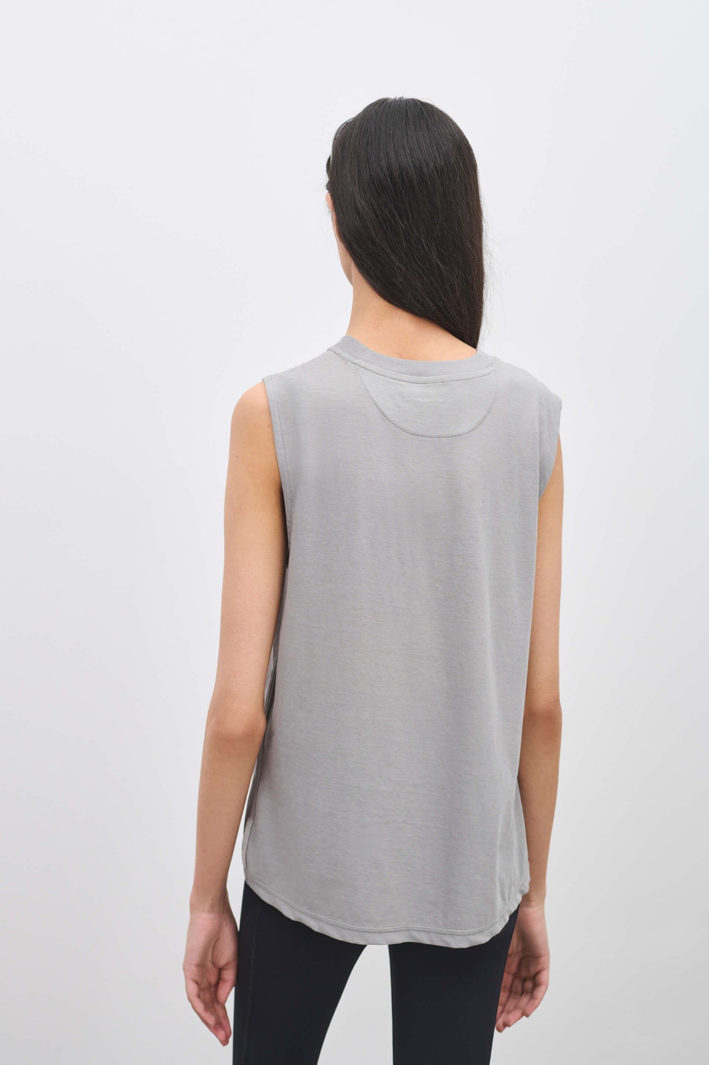 Literary Sport | Naomi Sleeveless Running T-Shirt - Steel Grey