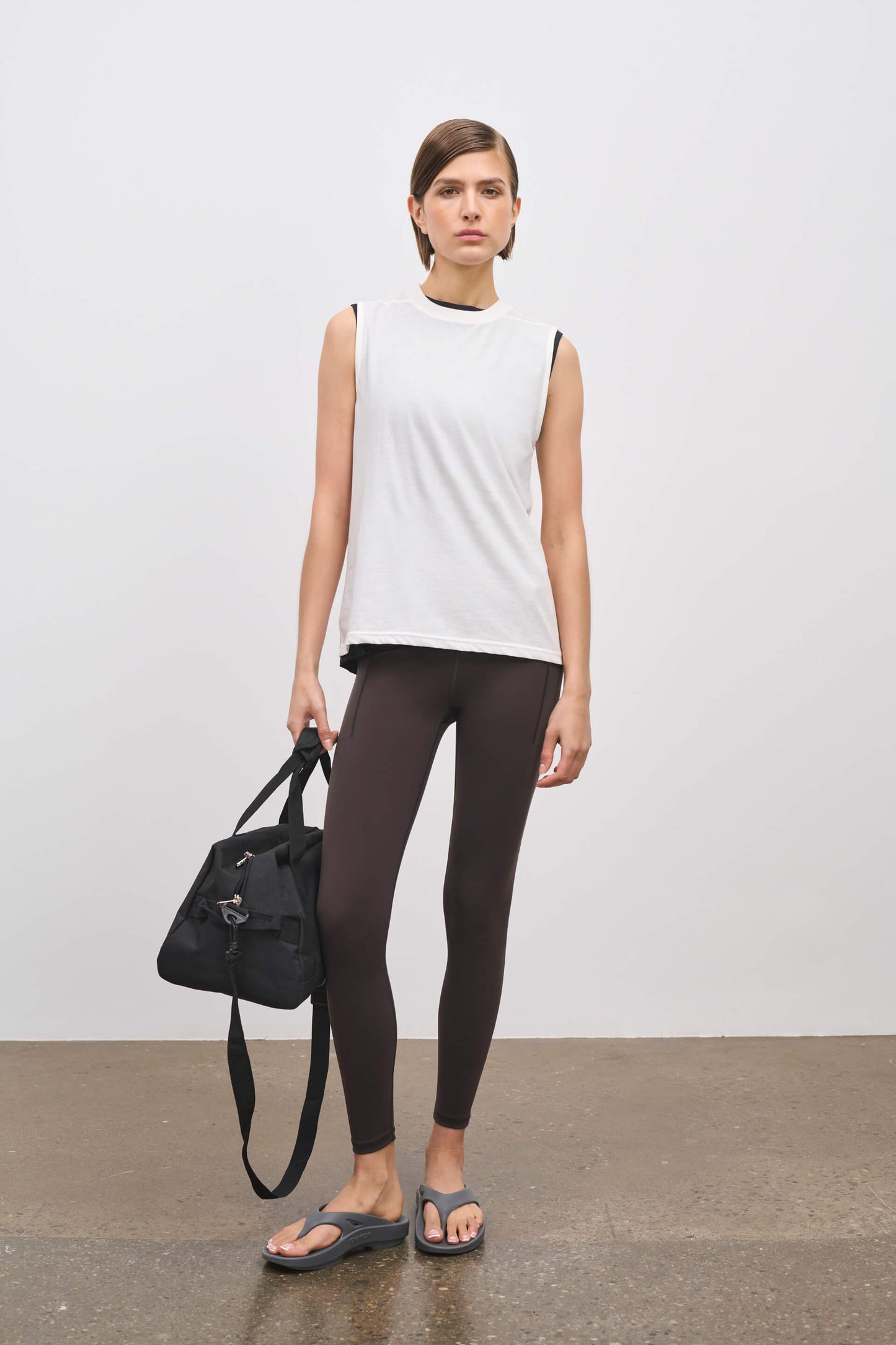 Literary Sport | Naomi Sleeveless Running T-Shirt - White