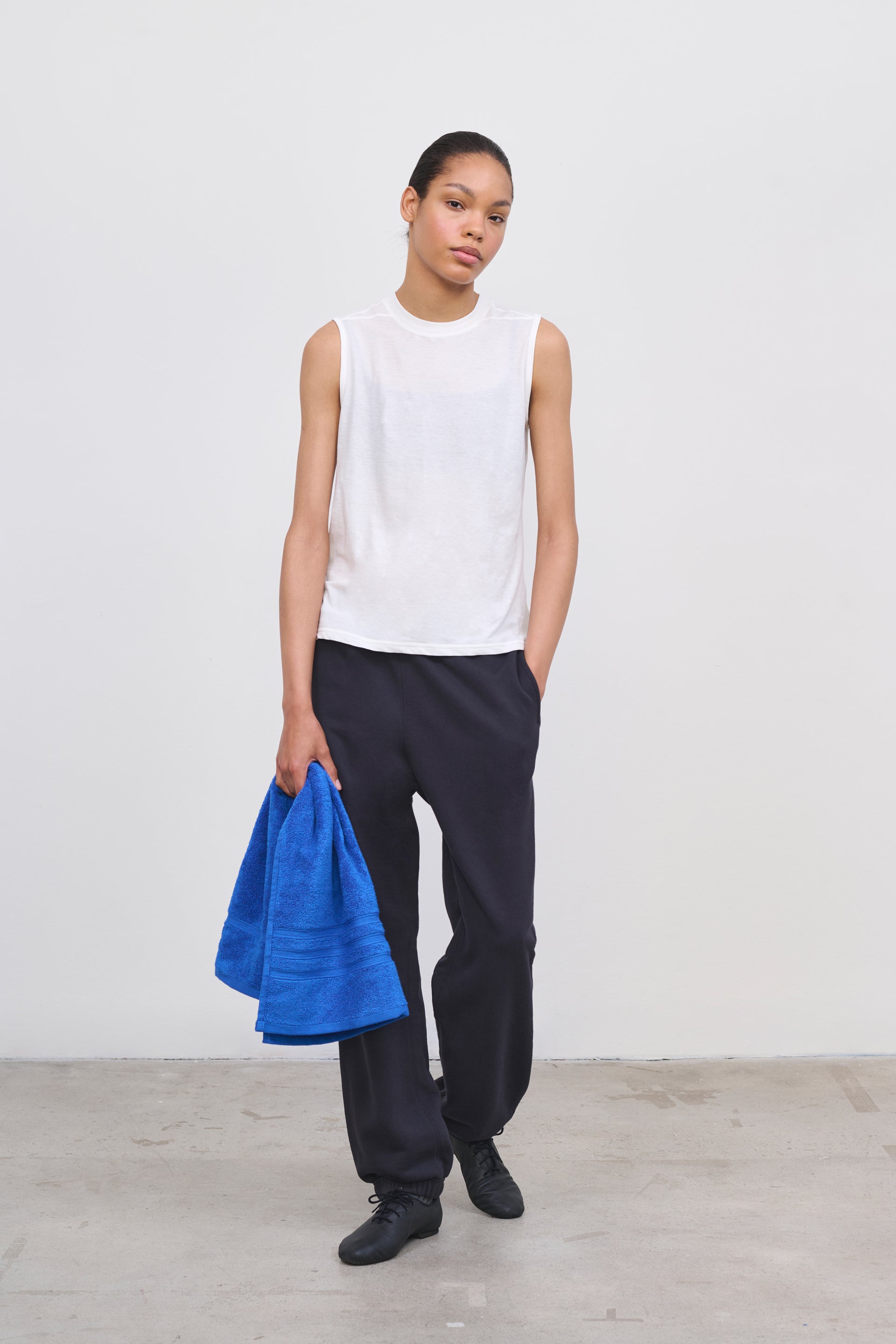 Literary Sport | Naomi Sleeveless Running T-Shirt - White