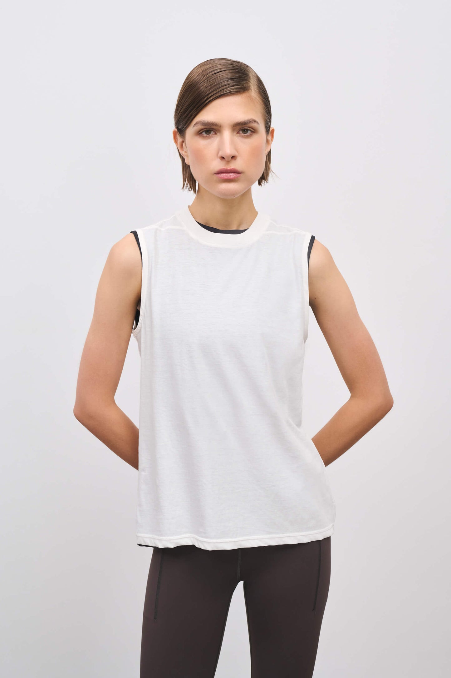 Literary Sport | Naomi Sleeveless Running T-Shirt - White