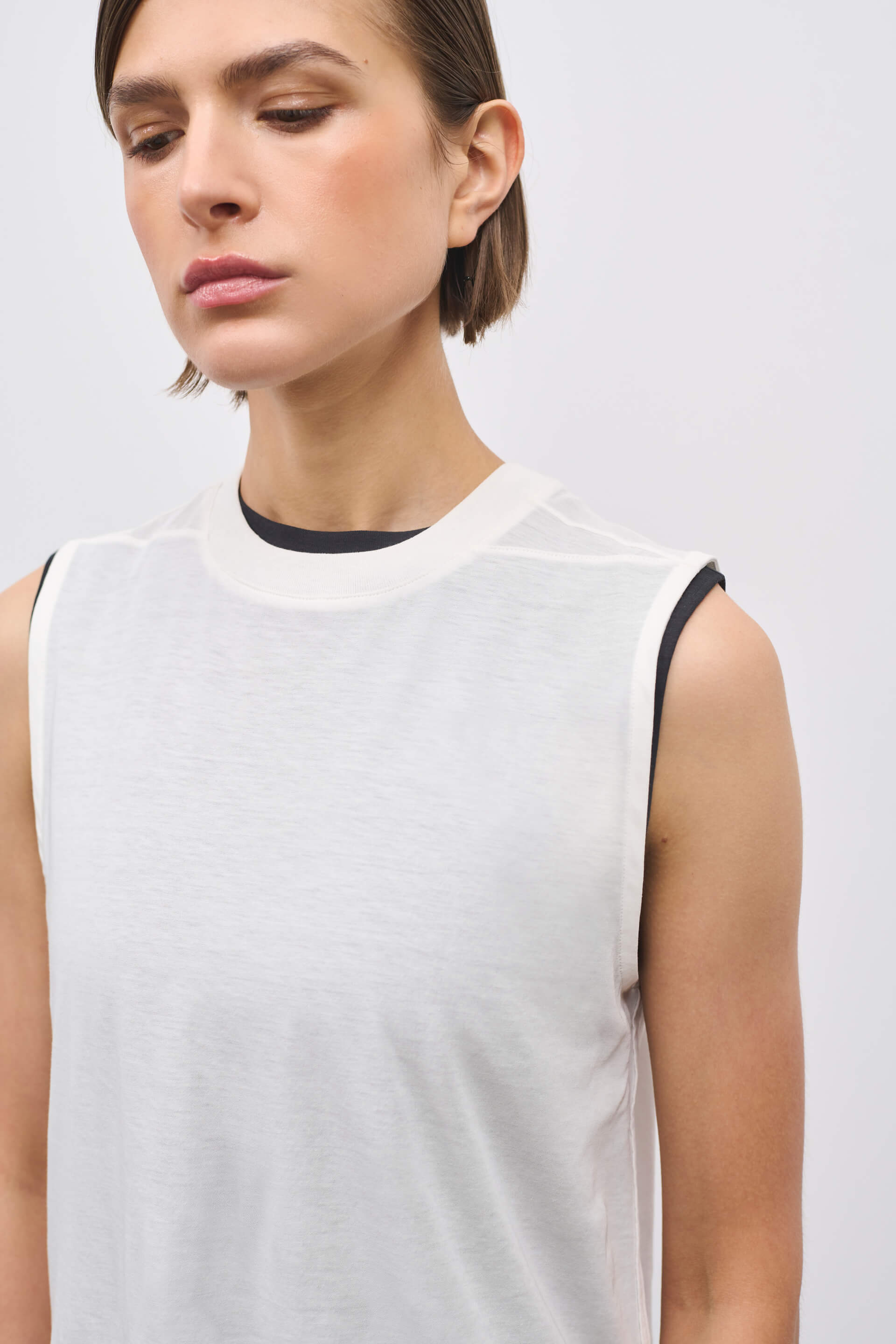Literary Sport | Naomi Sleeveless Running T-Shirt - White