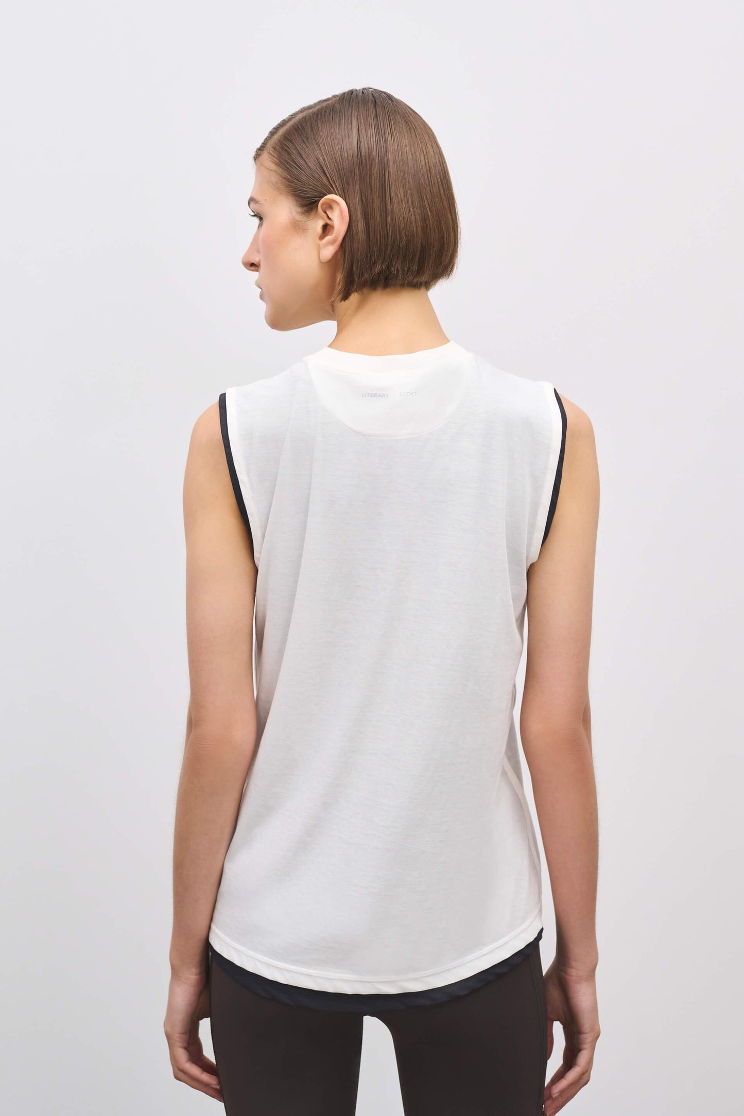 Literary Sport | Naomi Sleeveless Running T-Shirt - White
