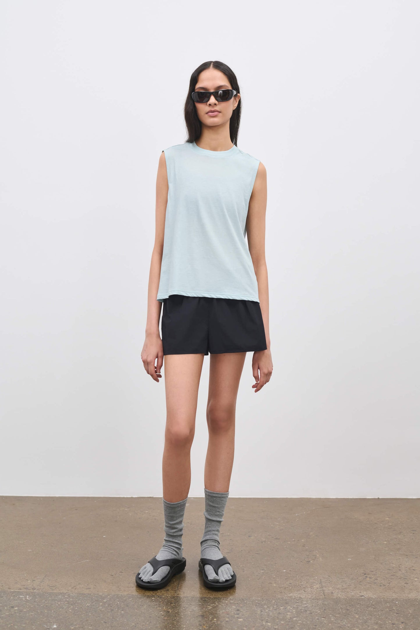 Literary Sport | Naomi Sleeveless Running T-Shirt - Mist Light Blue