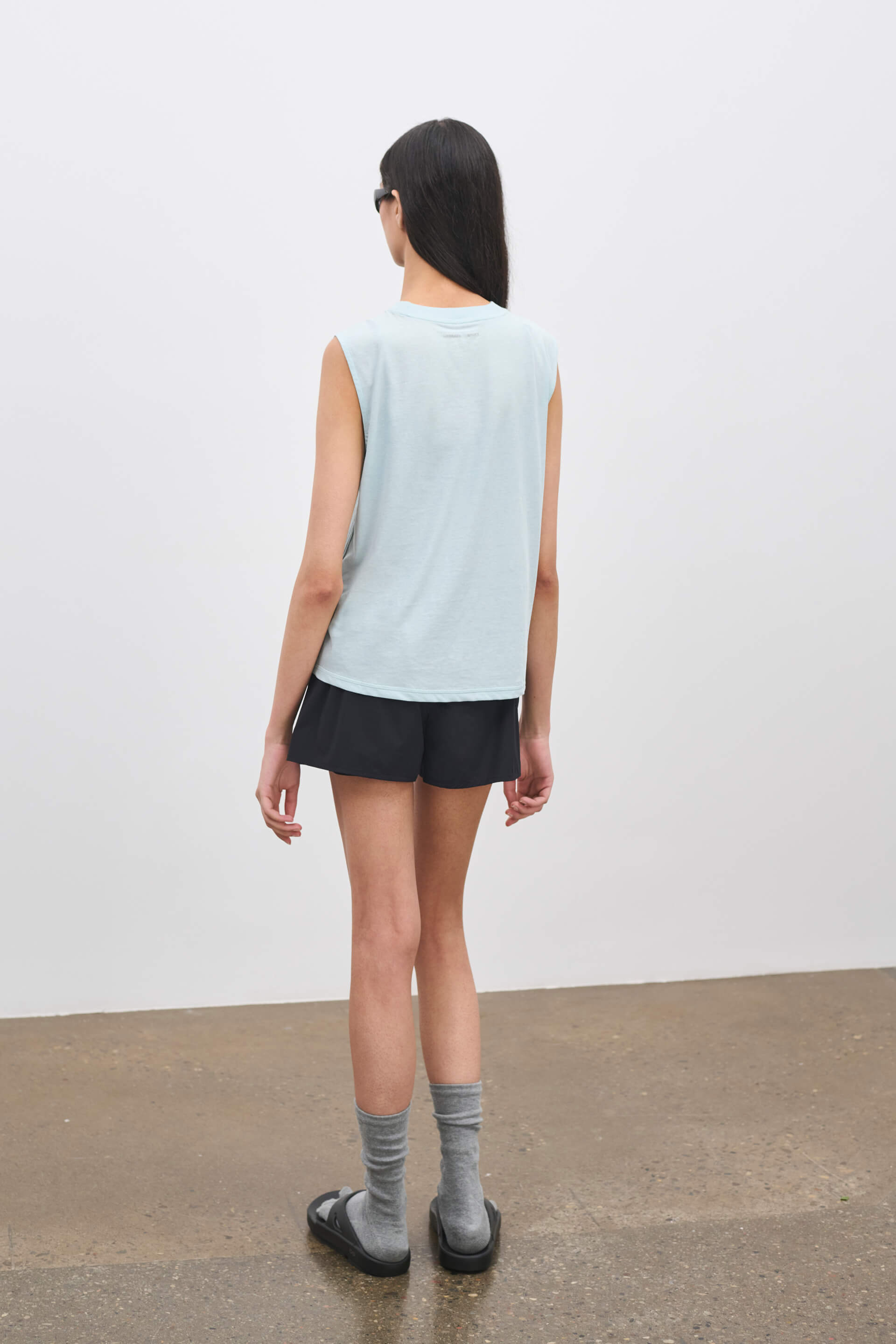 Literary Sport | Naomi Sleeveless Running T-Shirt - Mist Light Blue