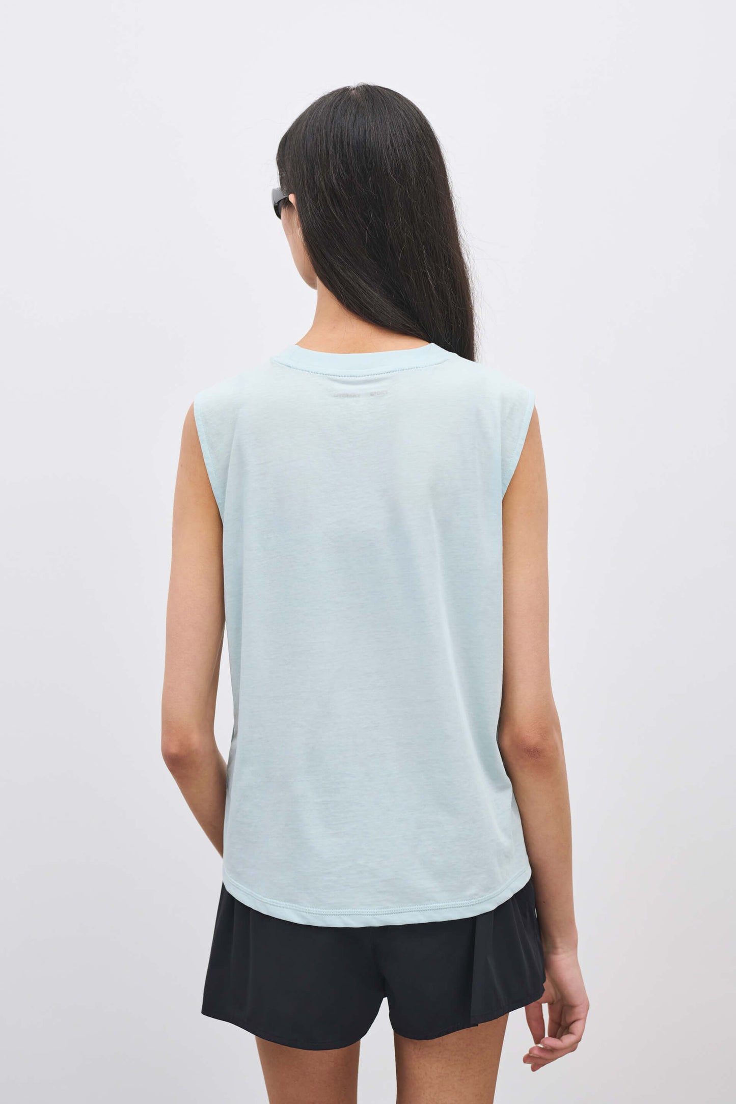 Literary Sport | Naomi Sleeveless Running T-Shirt - Mist Light Blue