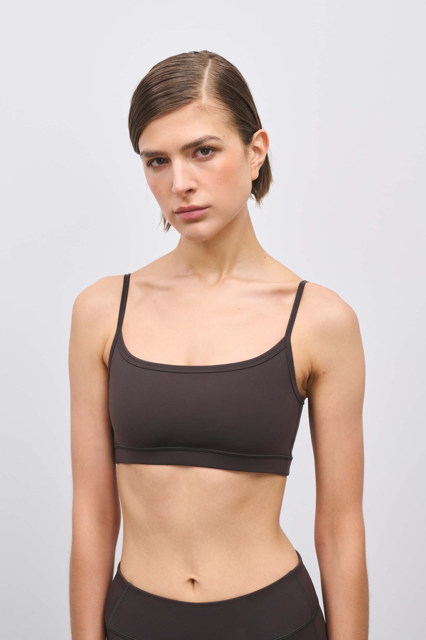 Literary Sport | Nora Womens Low Impact Sports Bra - Ash Dark Brown