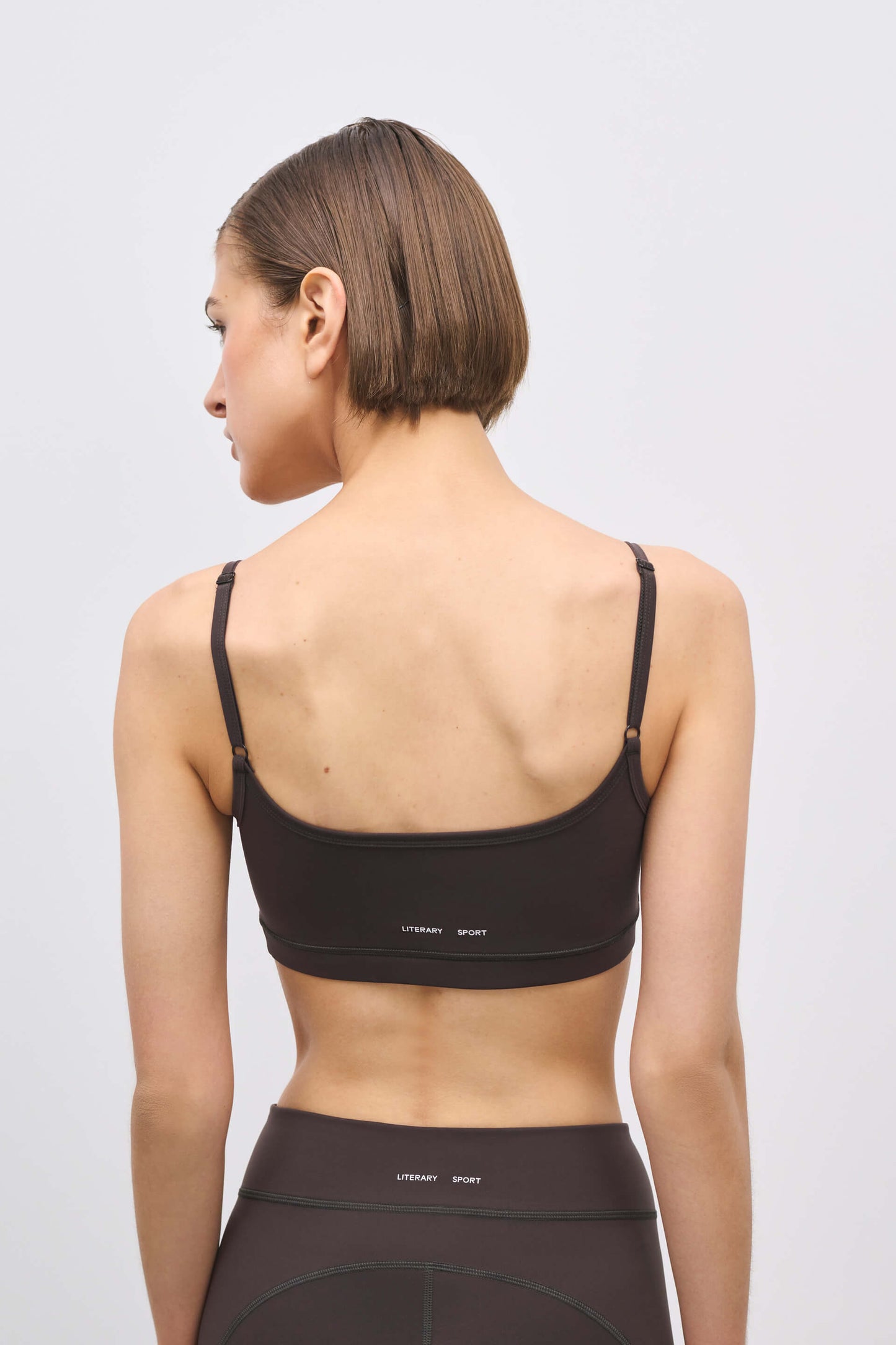 Literary Sport | Nora Womens Low Impact Sports Bra - Ash Dark Brown