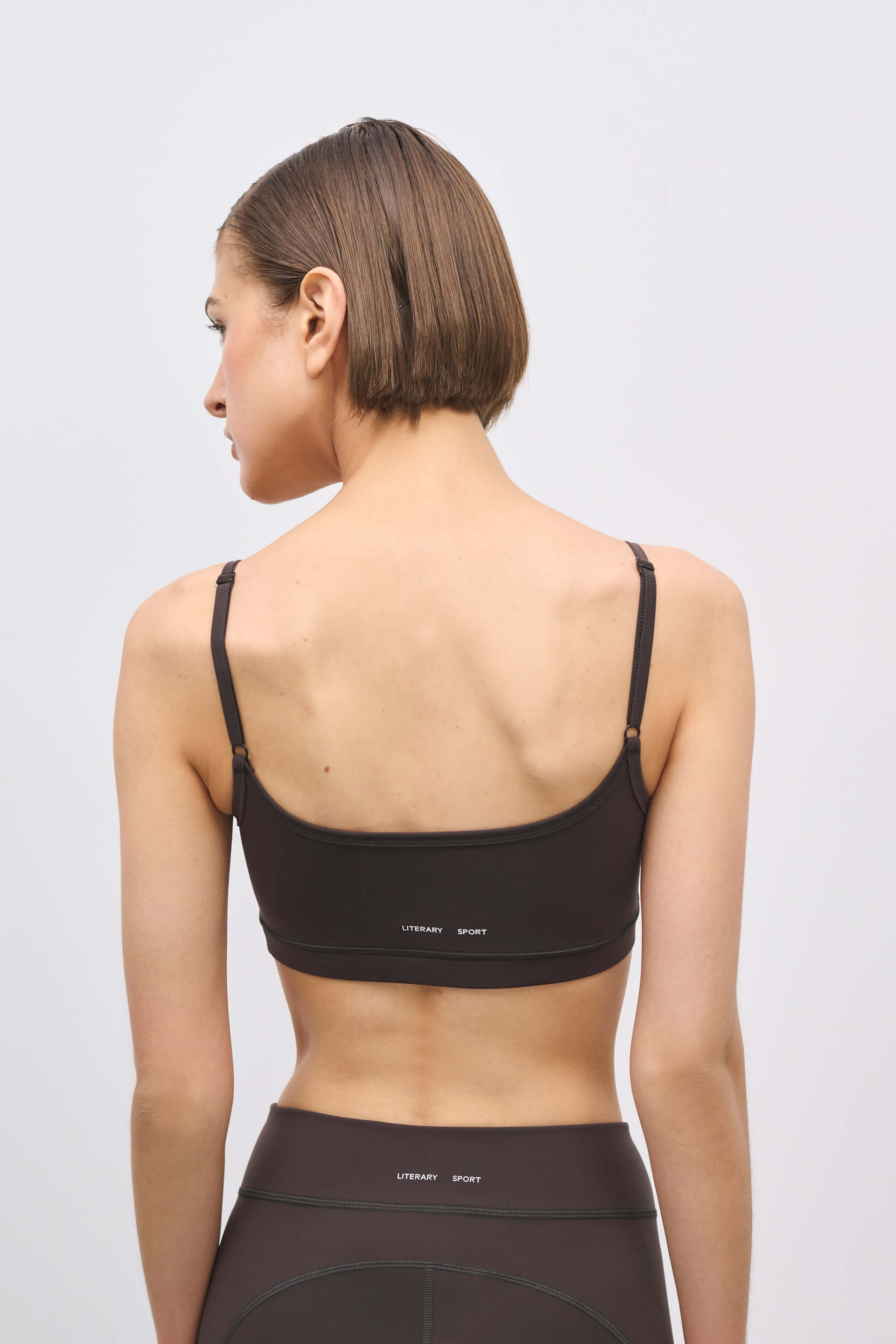 Literary Sport | Nora Womens Low Impact Sports Bra - Ash Dark Brown