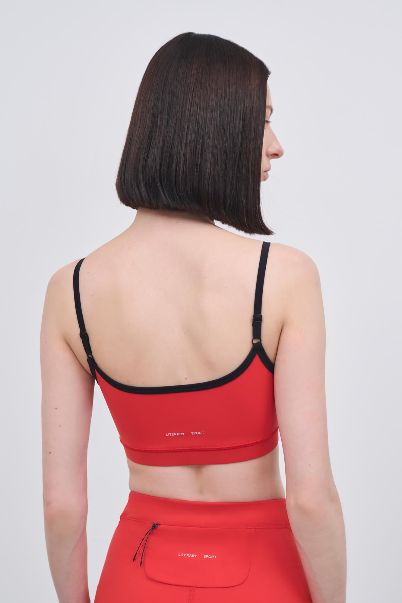 Literary Sport | Nora Womens Low Impact Sports Bra - Scarlet/Black